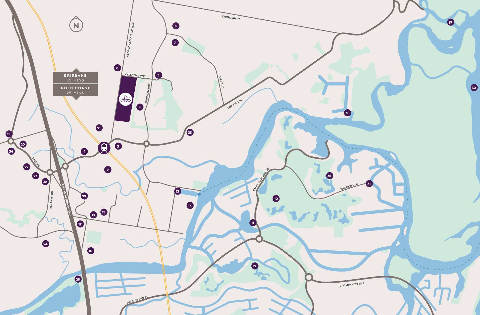 Bloom Estate - Coomera Location map_0