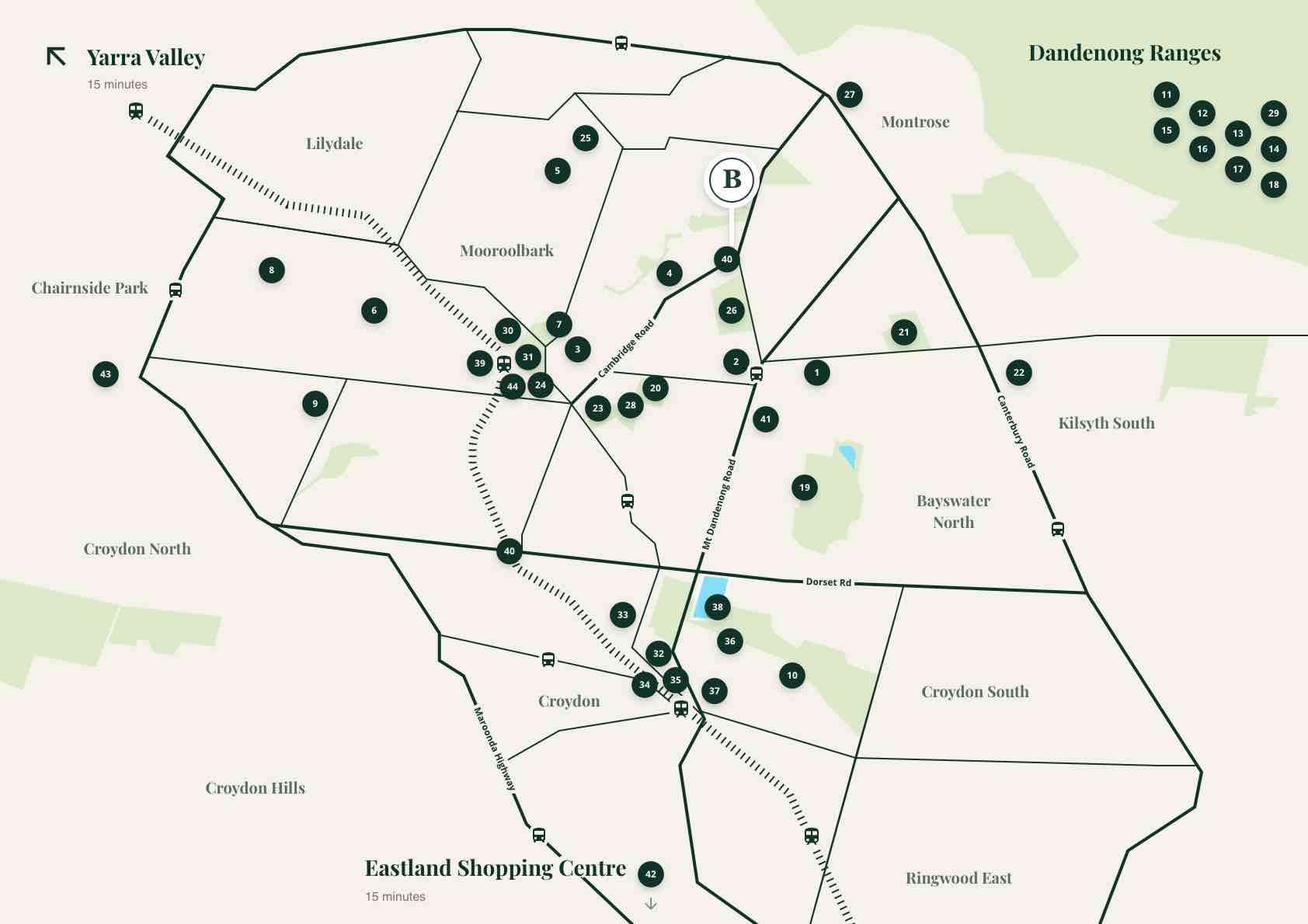 Bloom Estate - Mooroolbark Location map