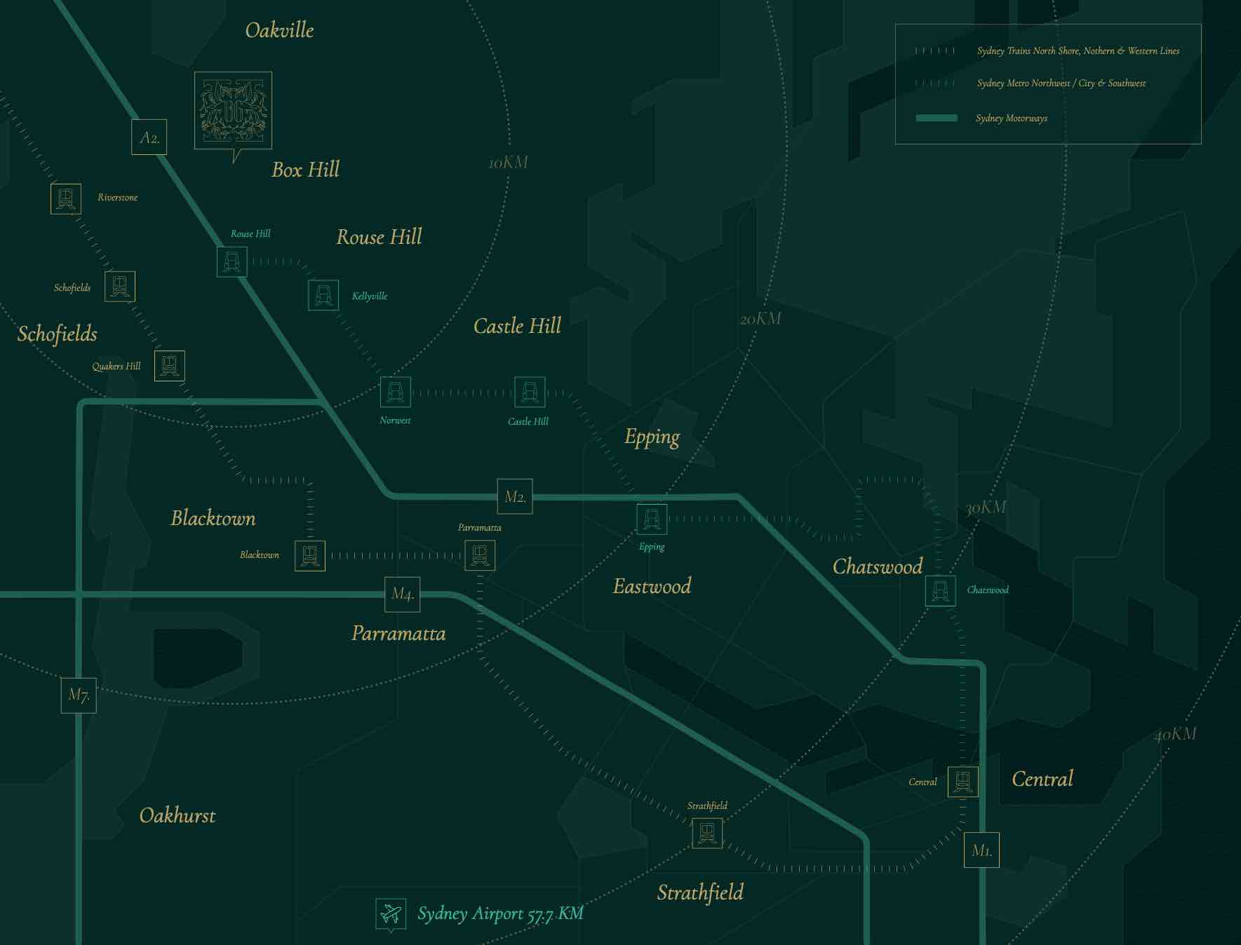 Boddington Gardens - Box Hill Location map
