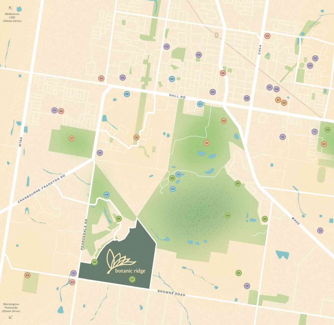 Botanic Ridge Estate Location m Location Map