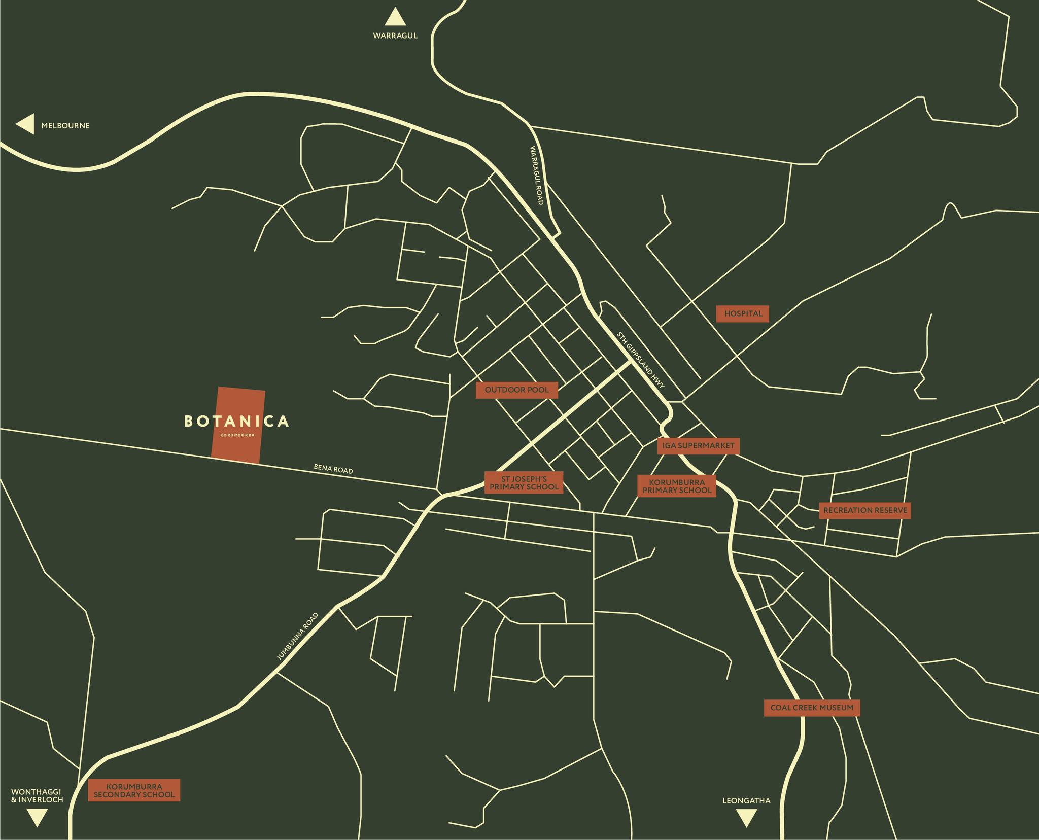 Botanica Estate - Korumburra Location Release Map