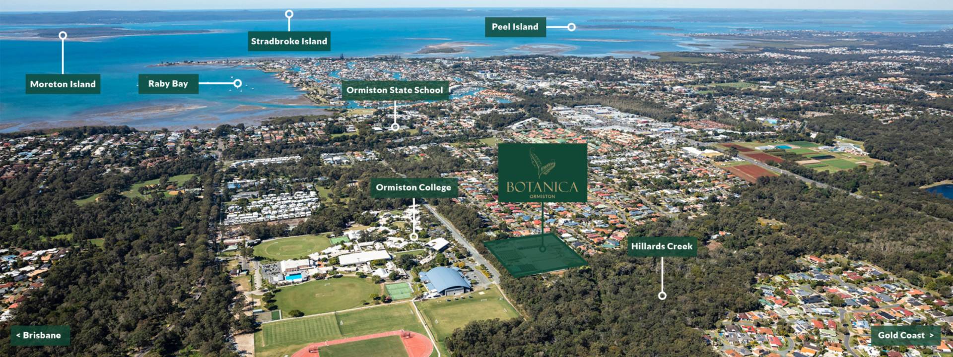 Botanica Estate - Ormiston Aerial