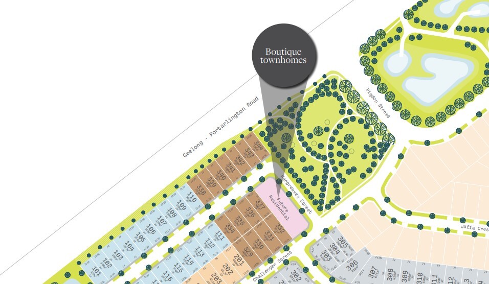 Boutique Homes Townhouses at Panorama - Portarlington Masterplan