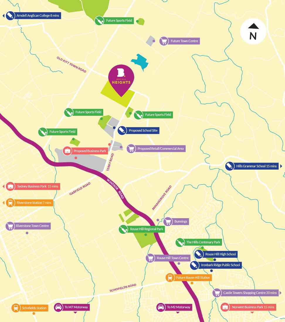 Box Hill Heights Estate - Box Hill Location map