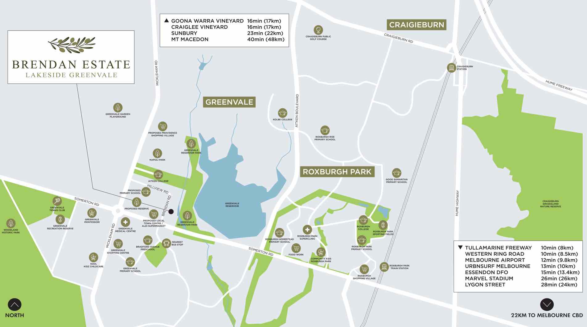 Brendan Estate Lakeside - Greenvale Location m Location Map
