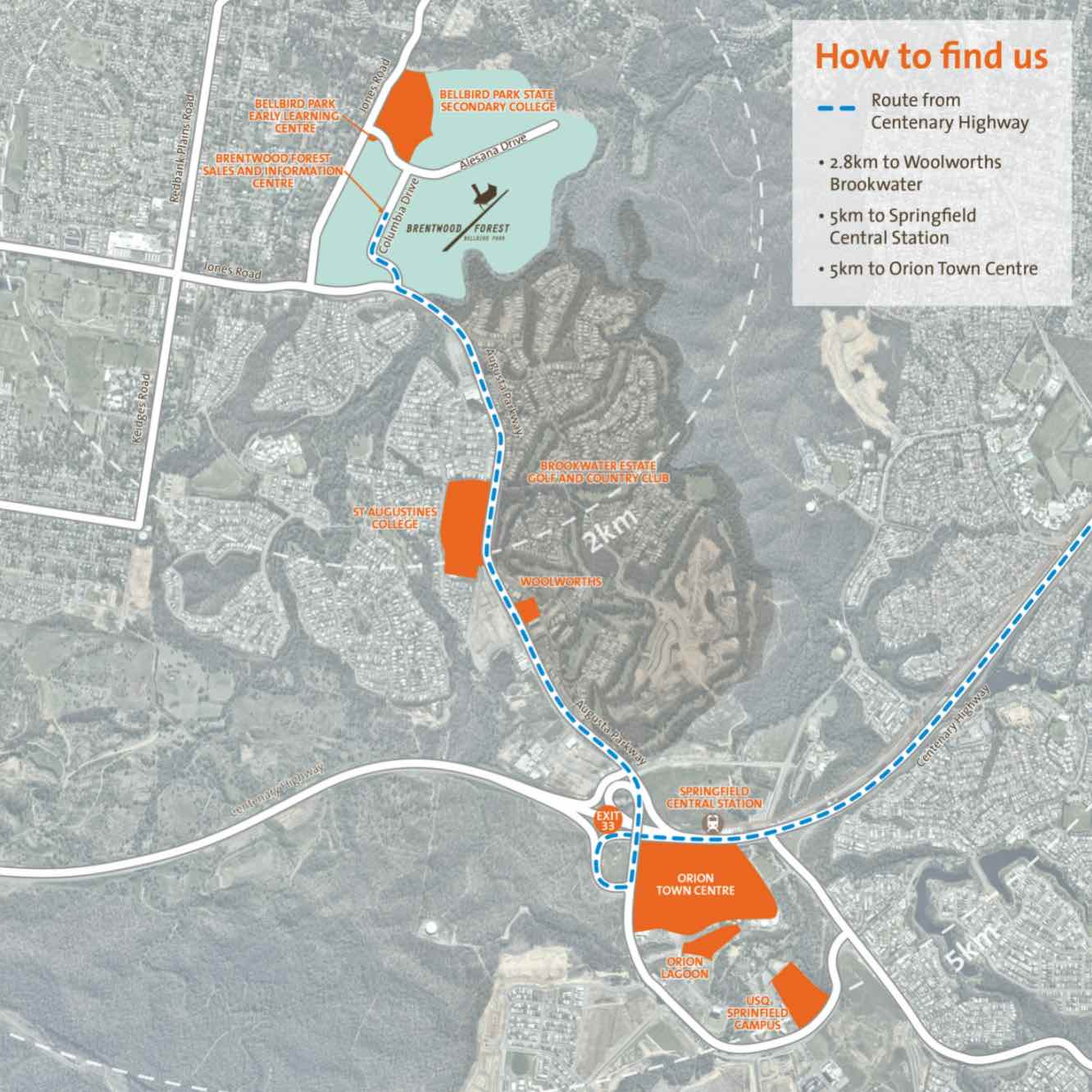 Brentwood Forest Estate - Bellbird Park Location map