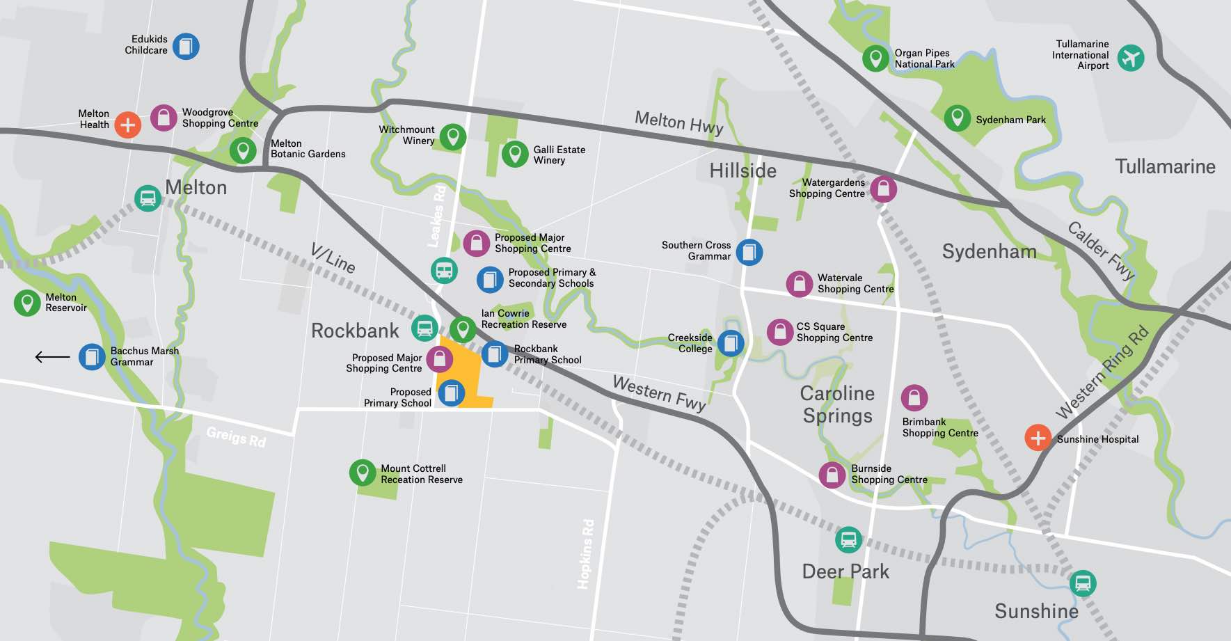 Bridgefield Estate location map