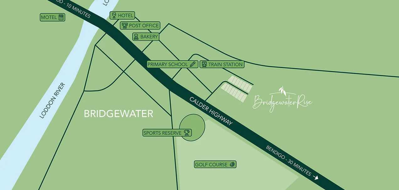 Bridgewater Rise Estate - Bridgewater On Loddon Location map