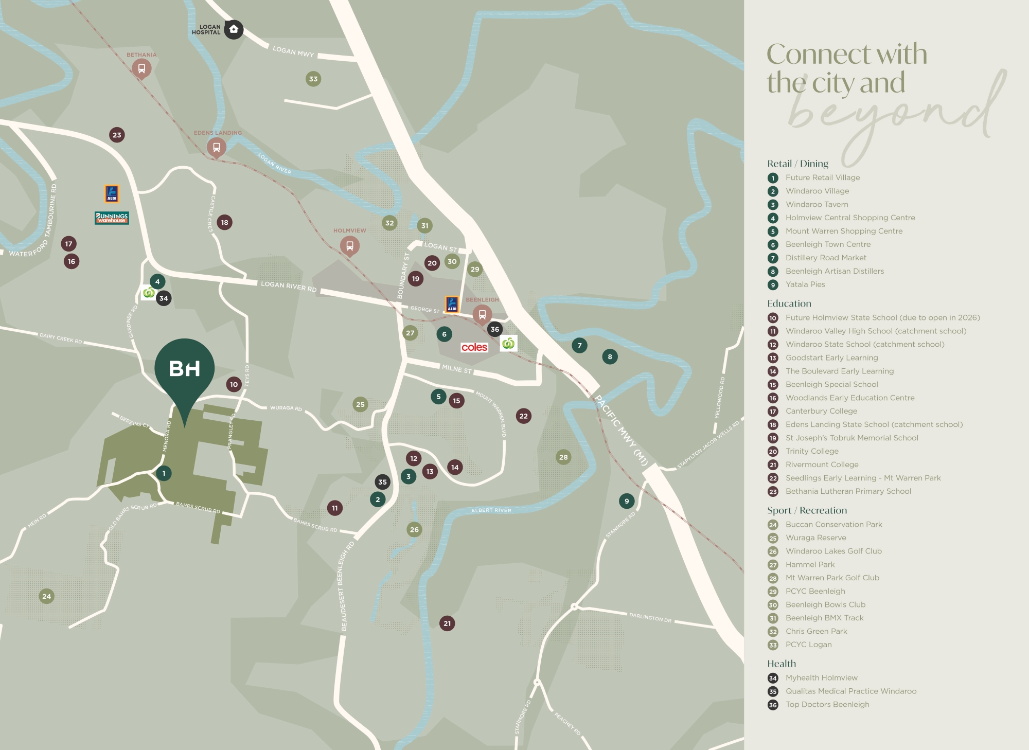 Brookhaven Estate - Bahrs Scrub Location Map