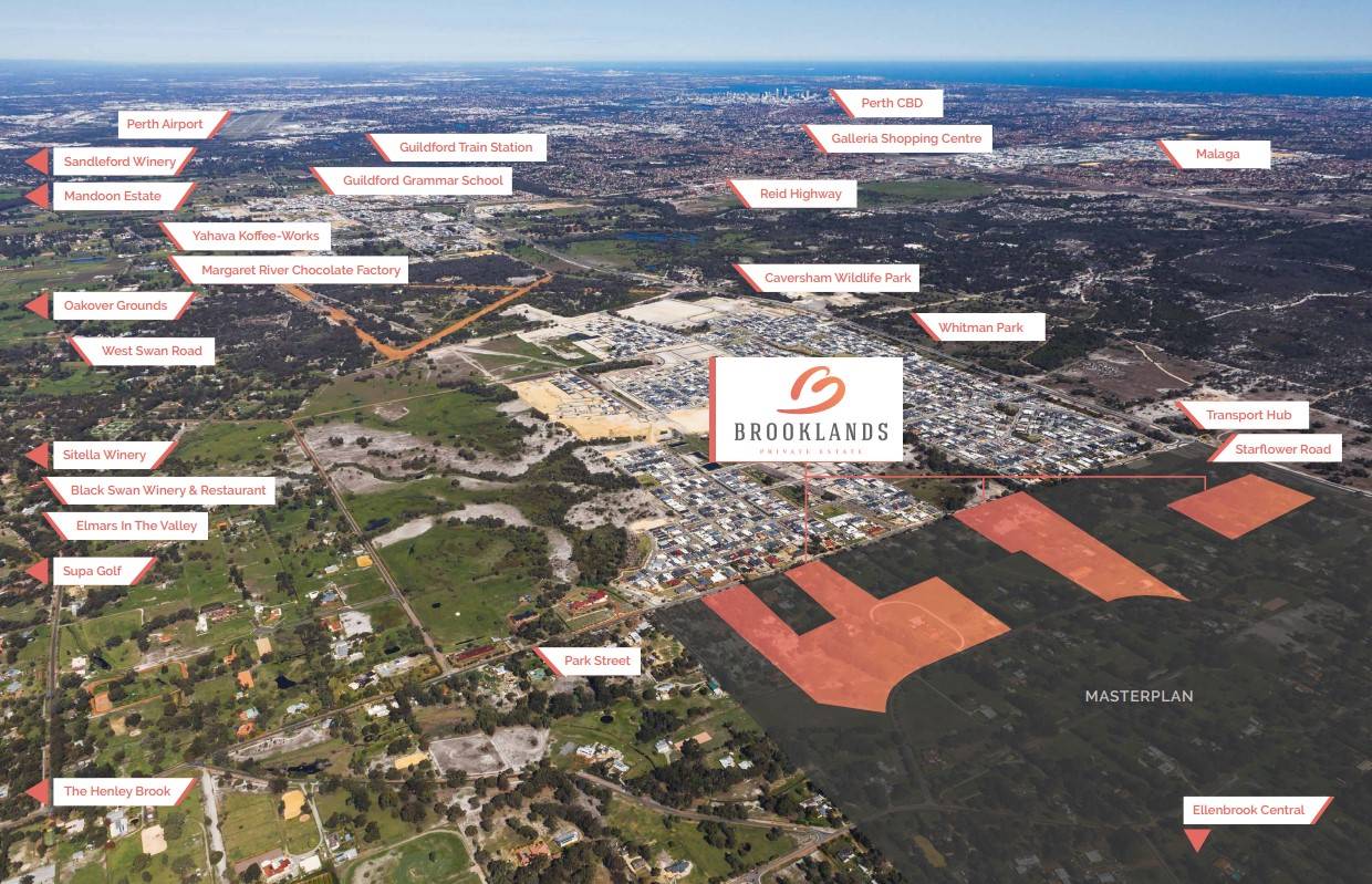 Brooklands Private Estate - Henley Brook Aerial
