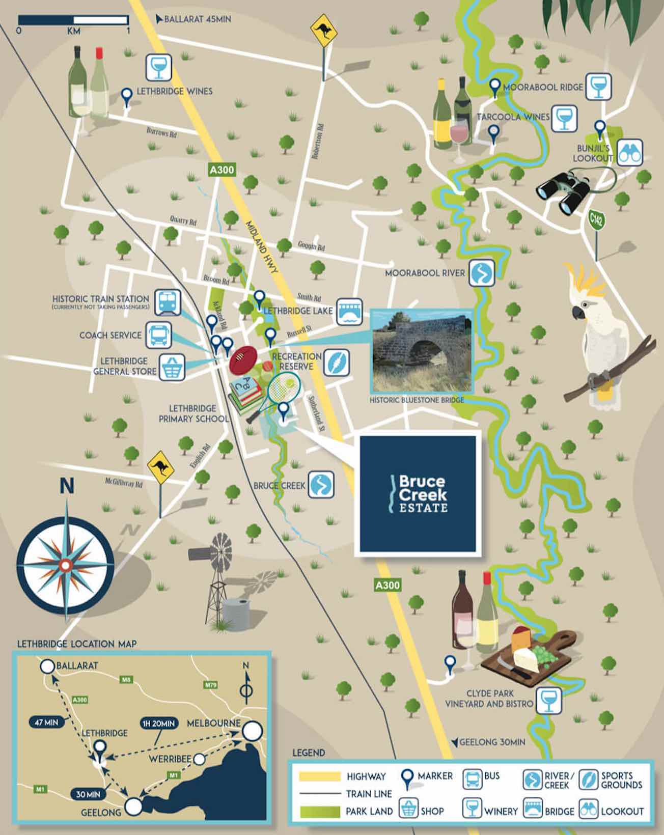 Bruce Creek Lethbridge Location map