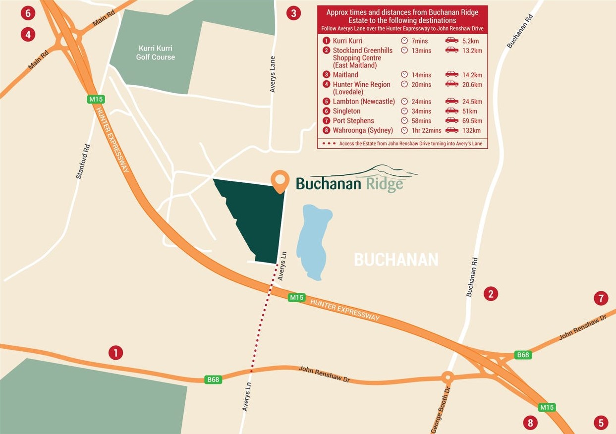 Buchanan Ridge Estate - Buchanan Location Map