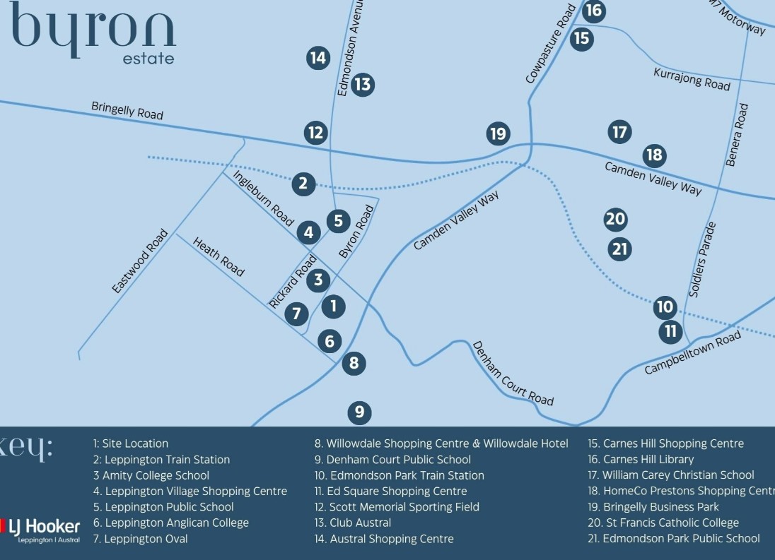 Byron Estate - Lepping Location Map