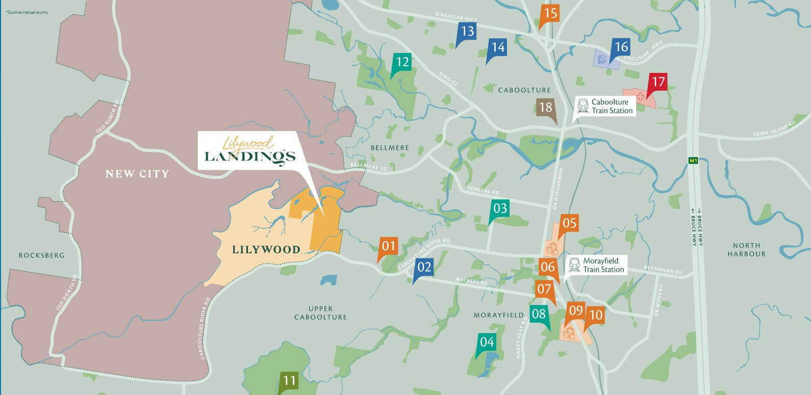 Lilywood Landings - Upper Caboolture Location Map