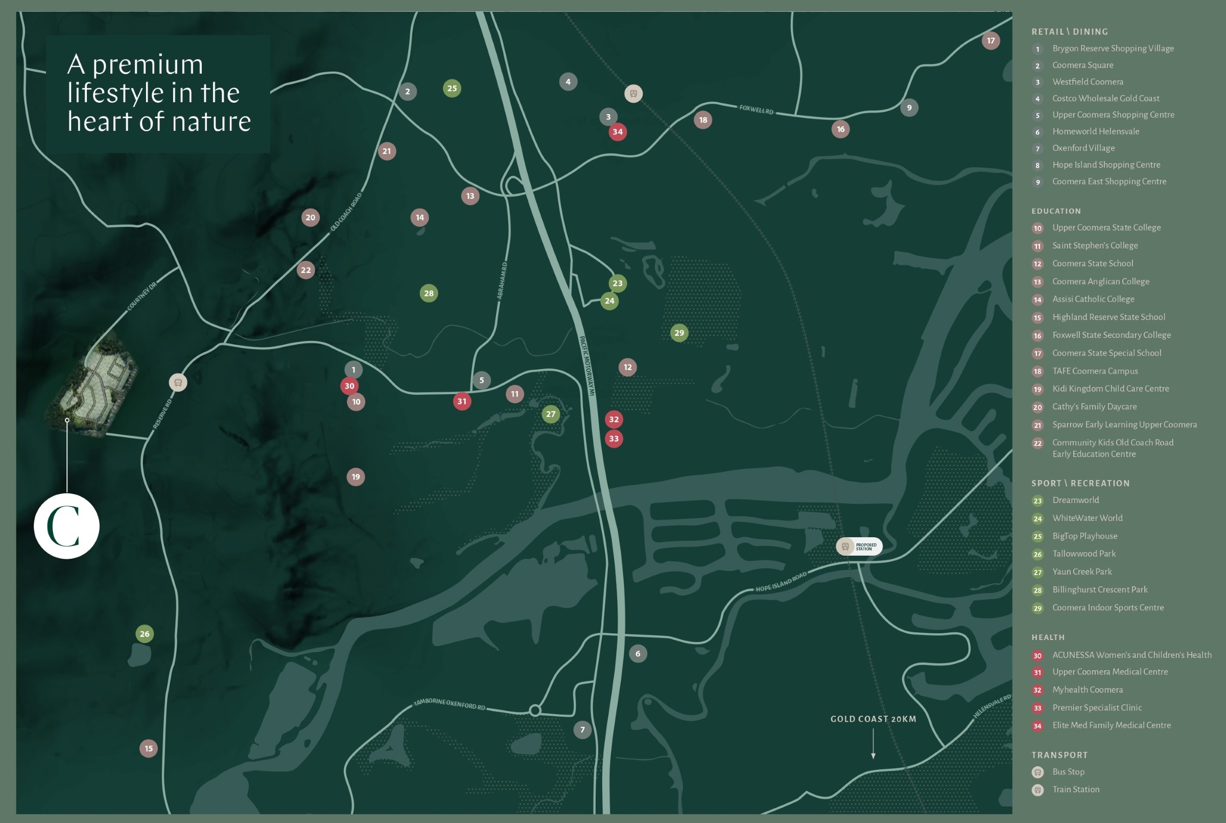 Calli Estate - Upper Coomera Location Map