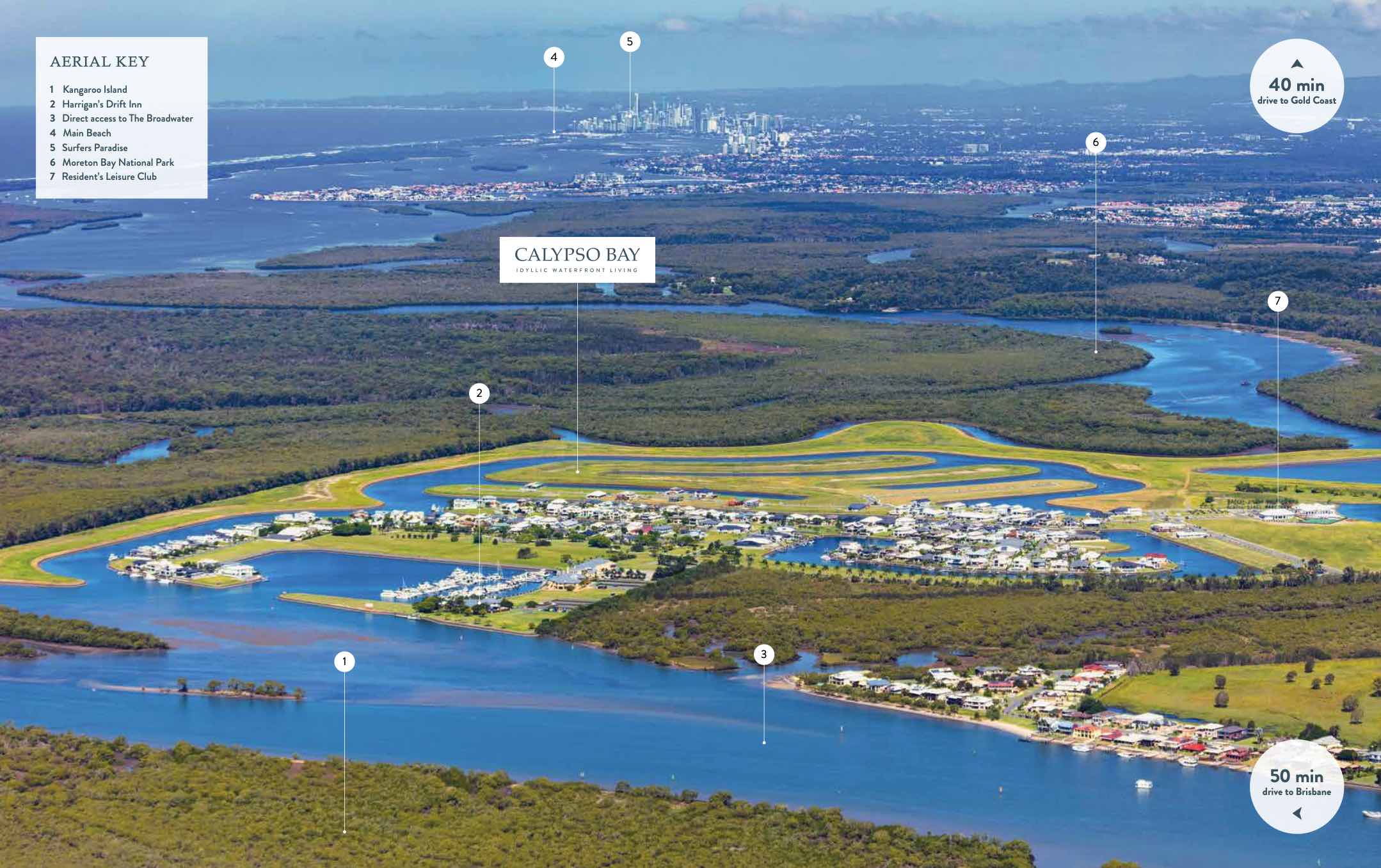 Calypso Bay Estate - Jacobs Well Aerial