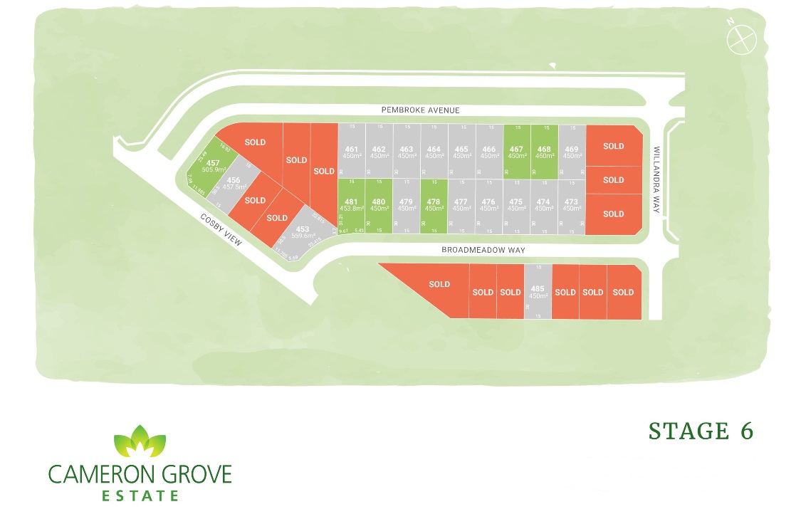Cameron Grove Estate - Cameron Park Release Map