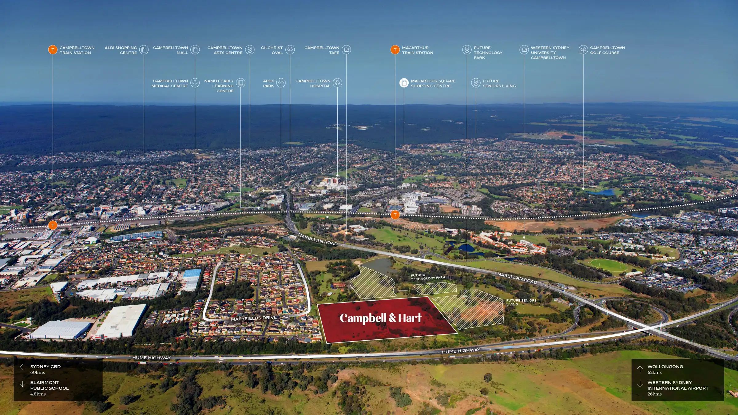 Campbell & Hart - Campbelltown Aerial