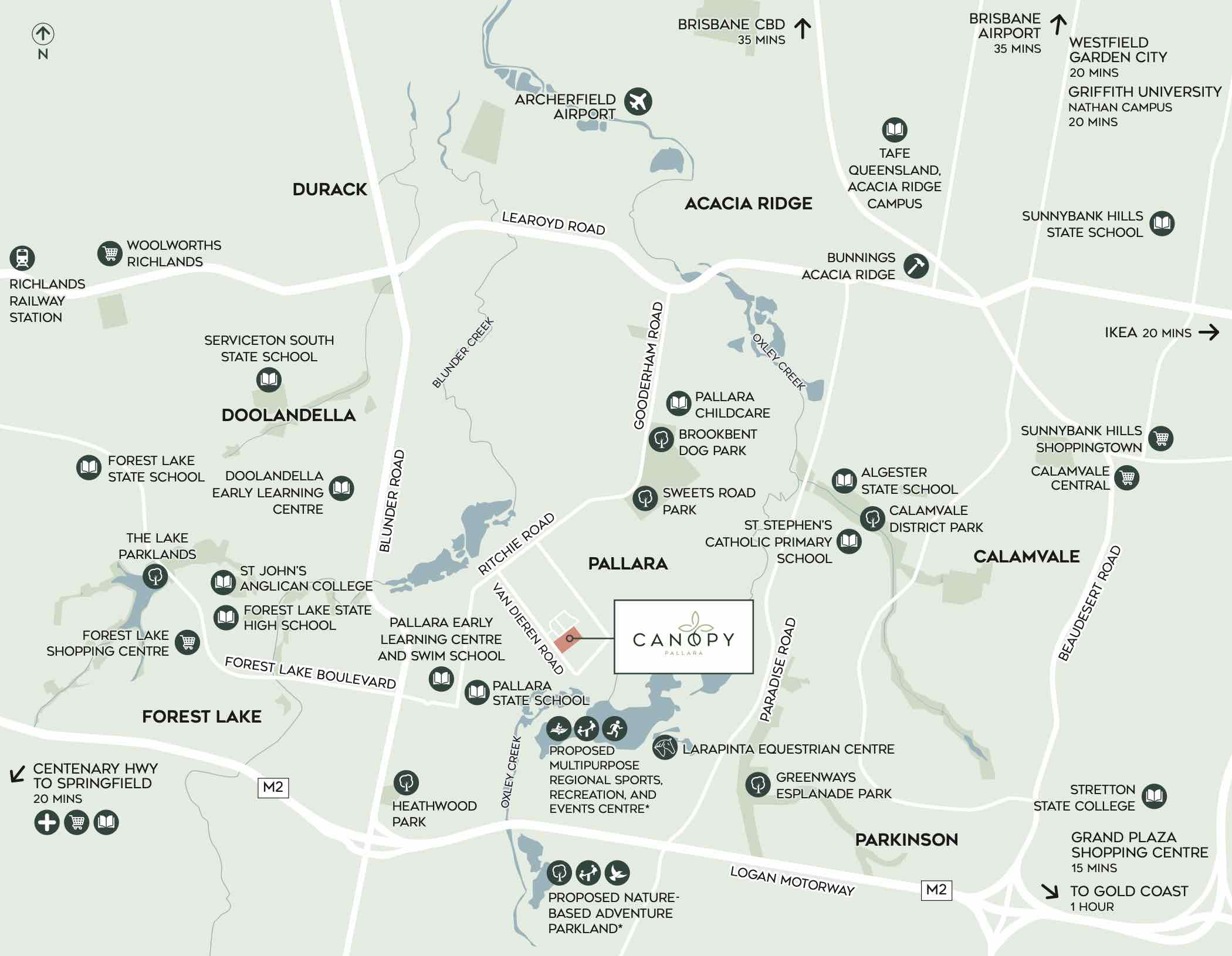 Canopy Estate - Pallara Location map