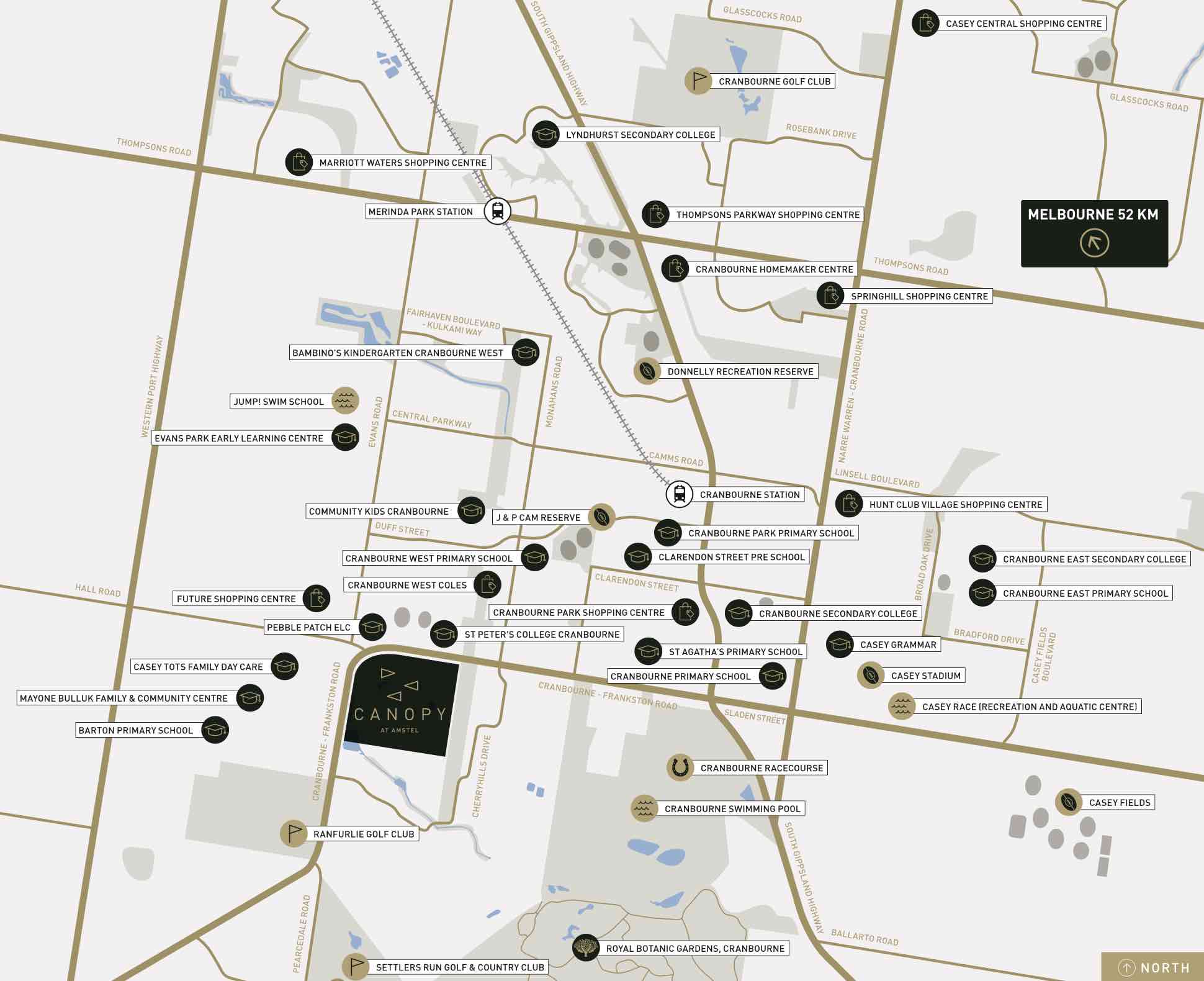 Canopy at Amstel Cranbourne Location m Location Map
