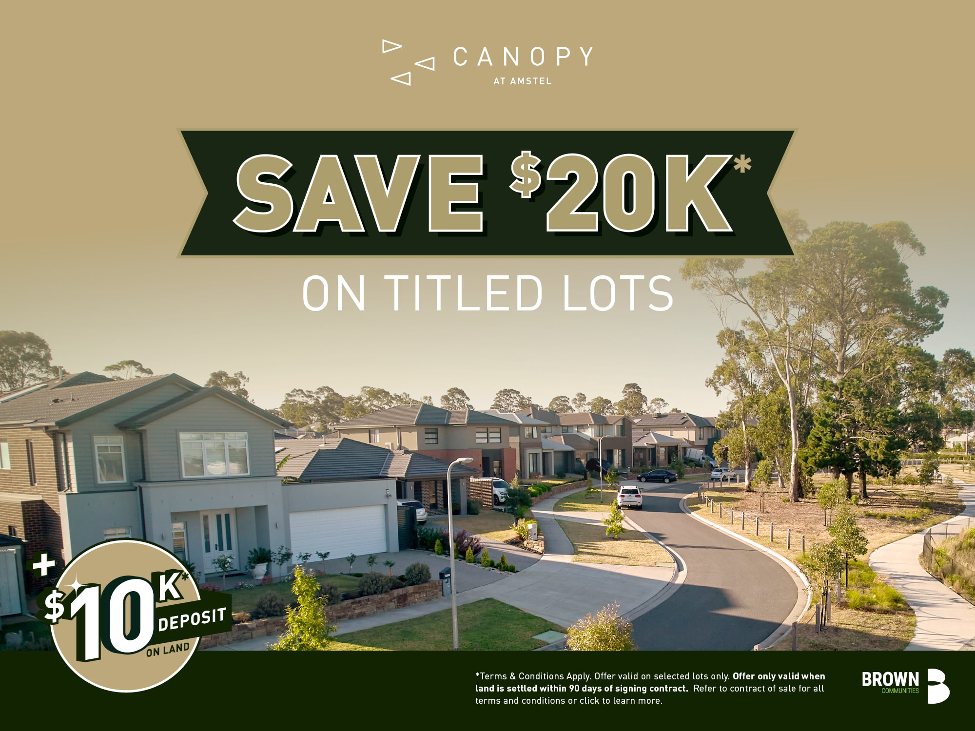 Canopy at Amstel Estate - Cranbourne Promotion/Offer