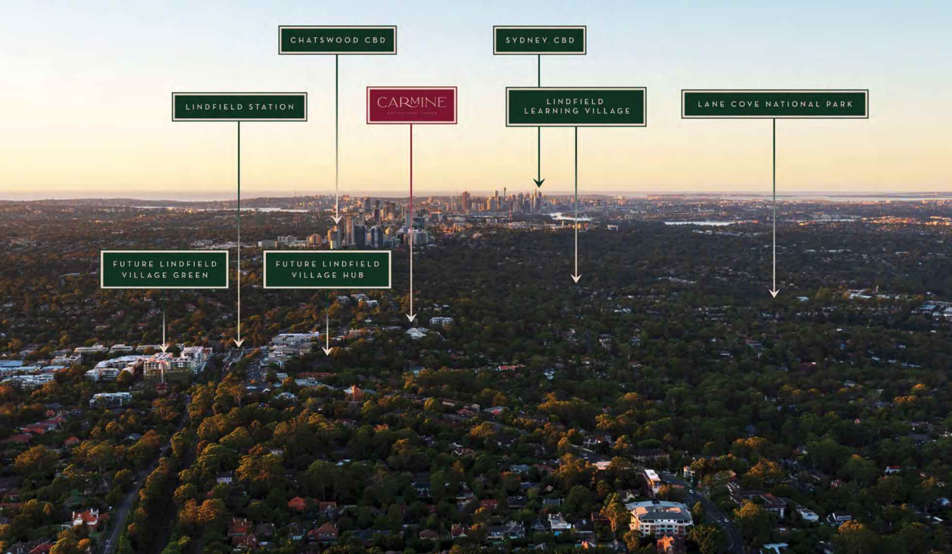 Carmine Estate - Lindfield Aerial