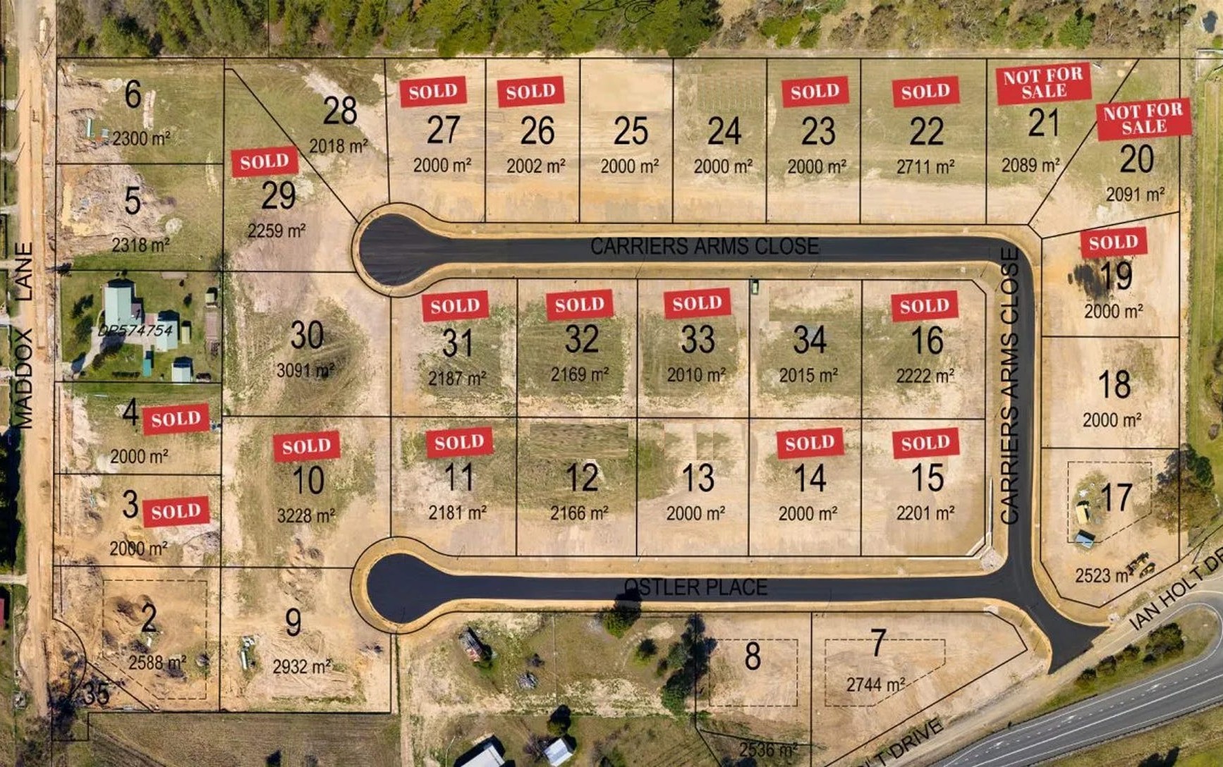 Carriers Arms Estate - Lidsdale Aerial