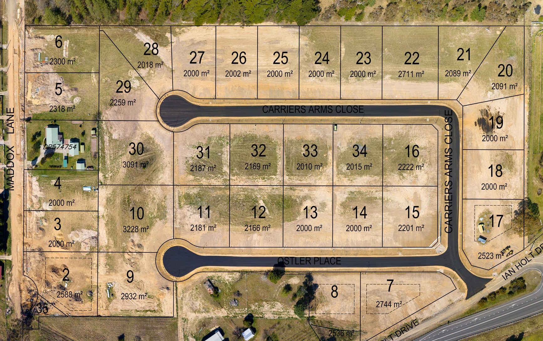 Carriers Arms Estate - Lidsdale Aerial