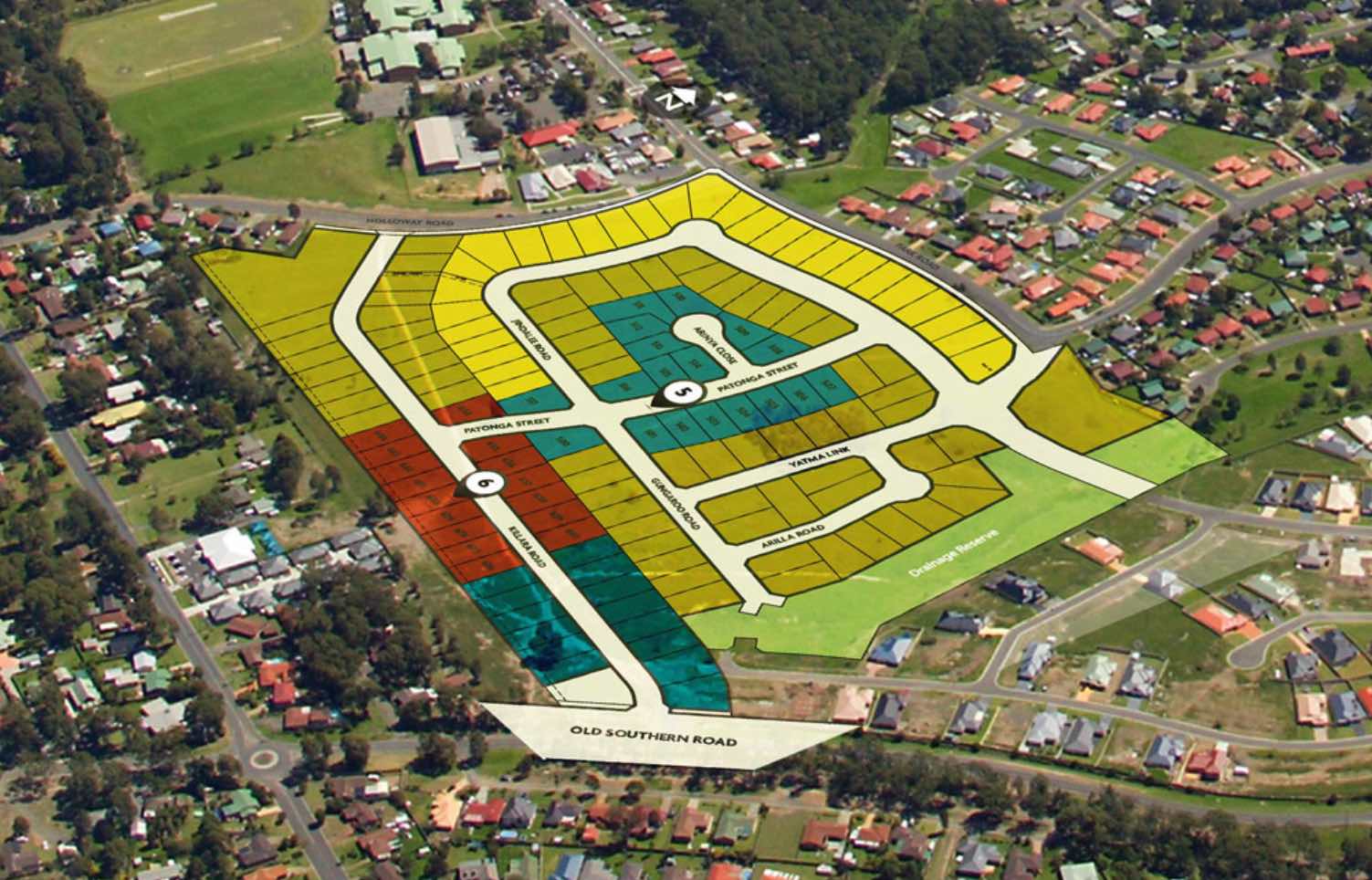 Carrington Heights Estate - Nowra Aerial