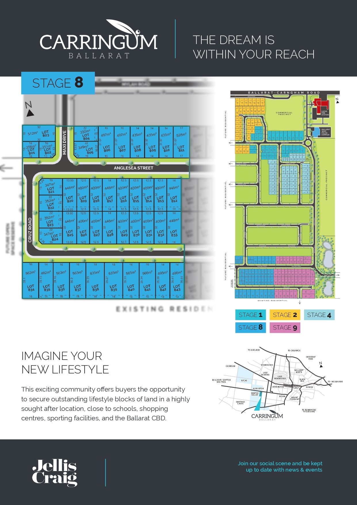 Carringum Ballarat Estate - Winter Valley Release Map