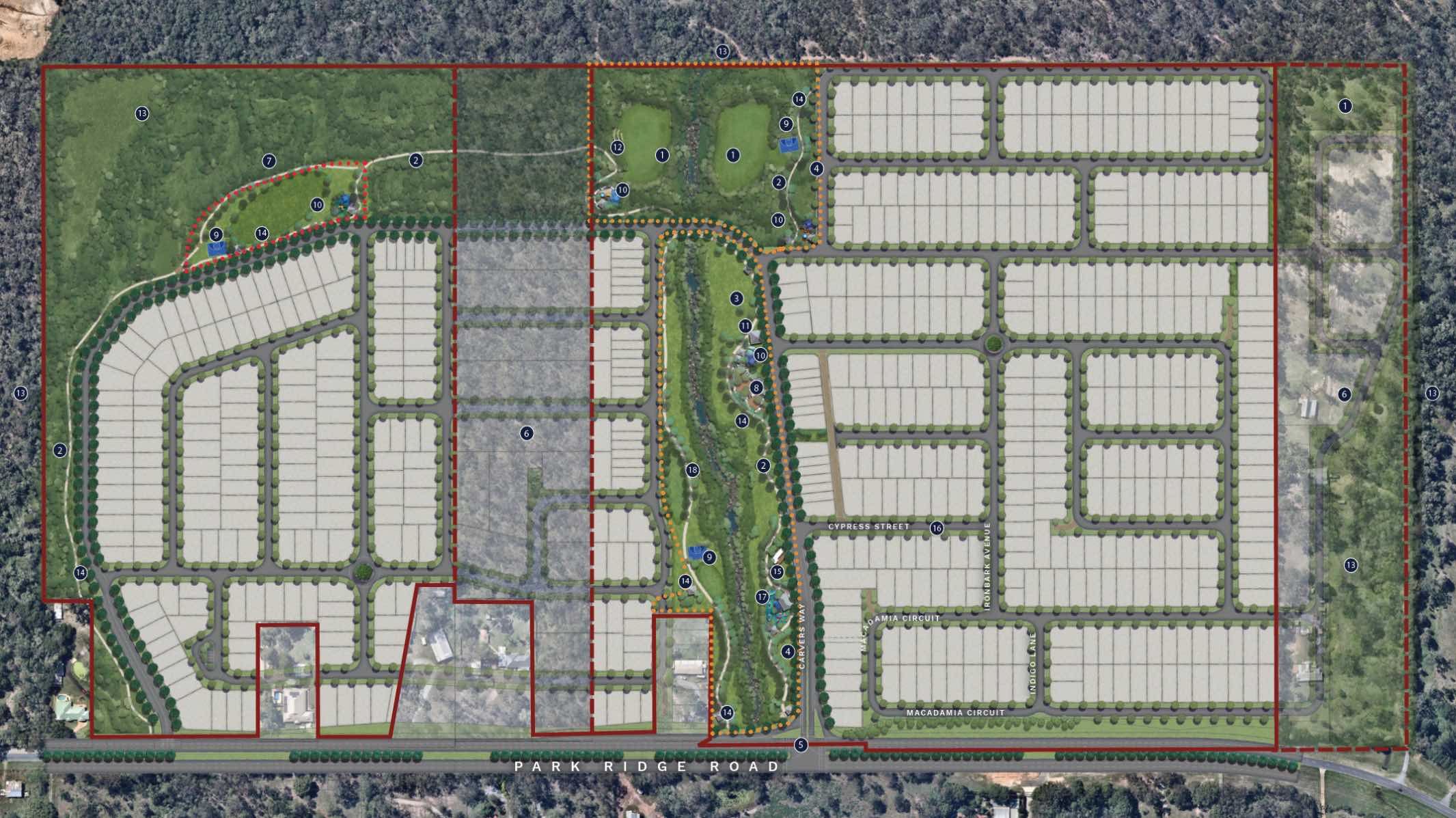 Carver's Reach Estate - Park Ridge Masterplan