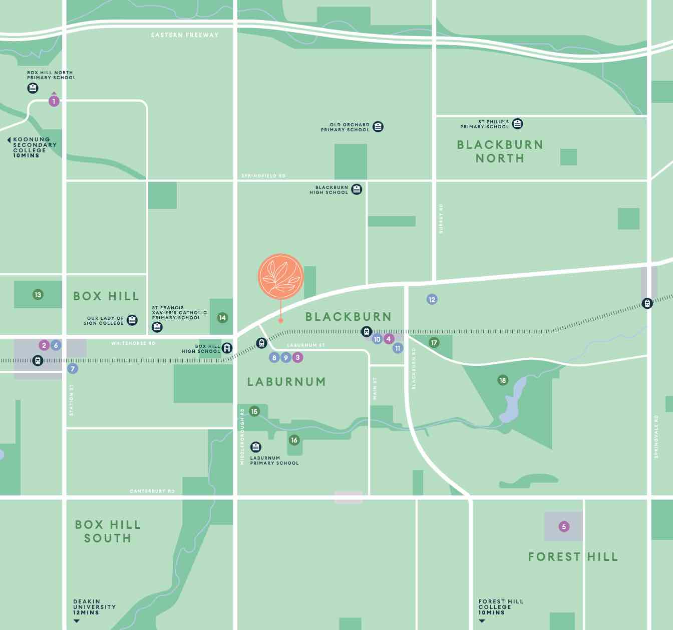 Cascade Blackburn Estate Location map