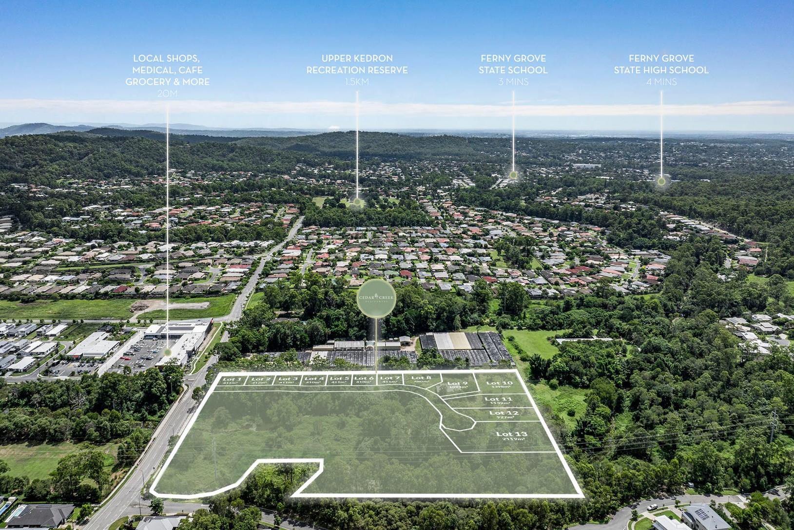 Cedar Creek Residences - Upper Kedron Aerial
