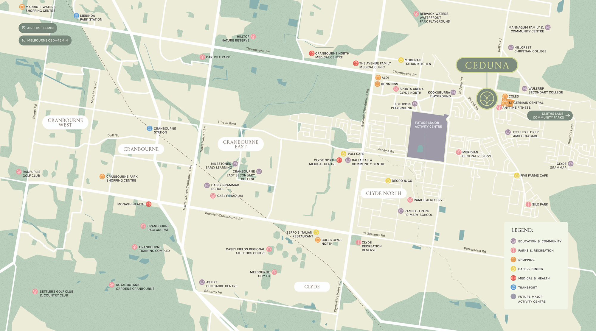 Ceduna Estate - Clyde North Location Map