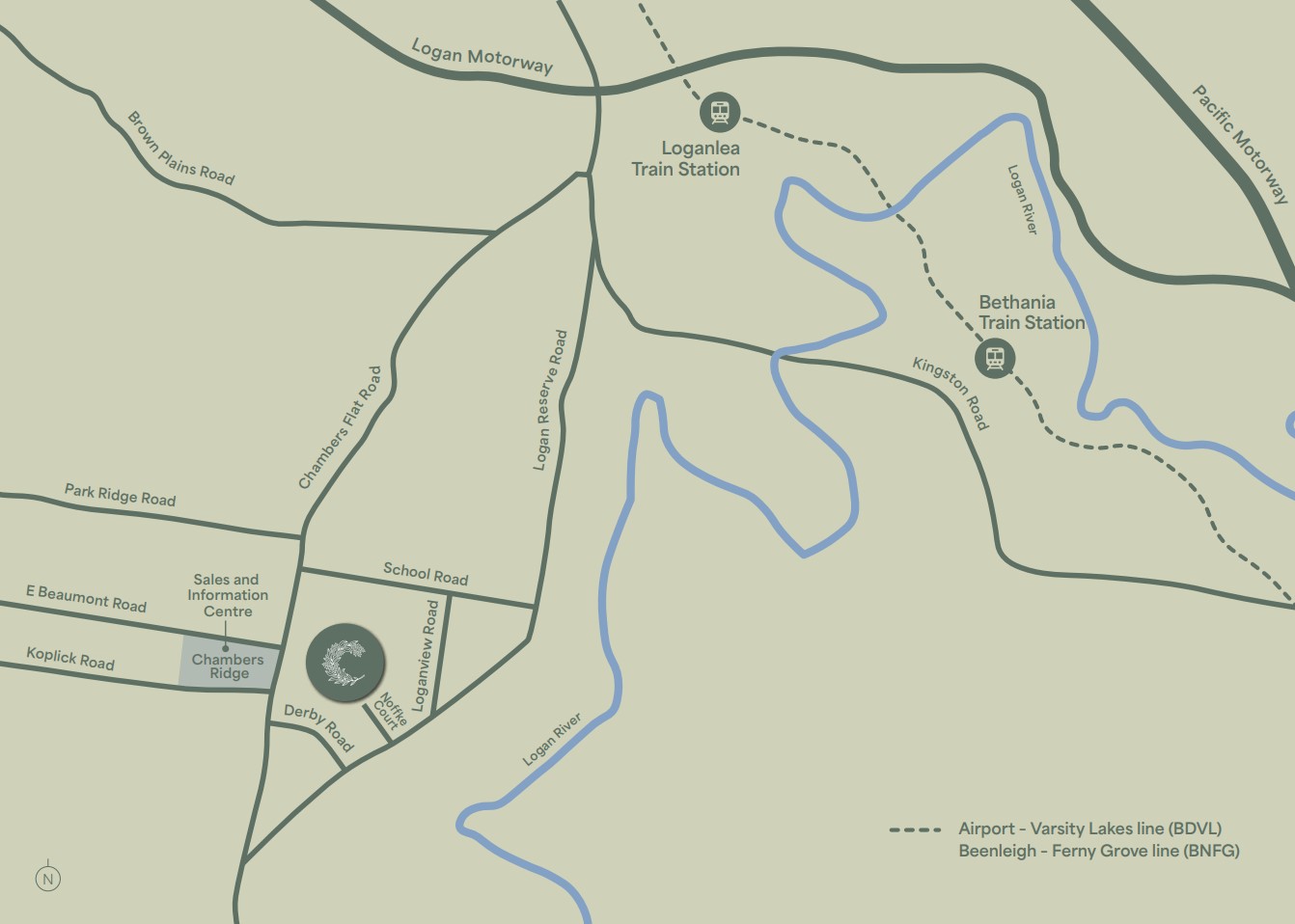 Chambers Ridge Estate - Logan Reserve Location Map