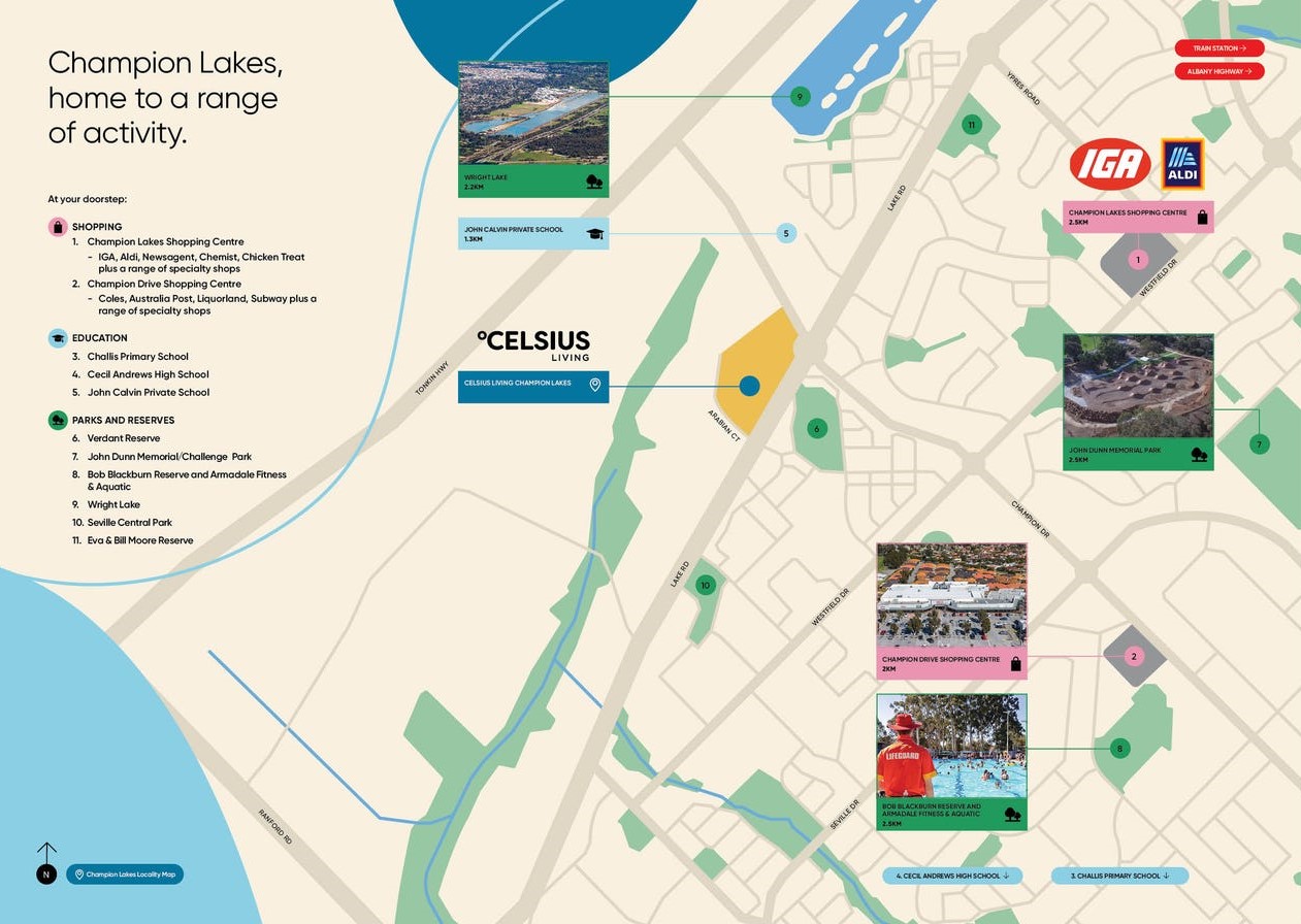 Champion Lakes Estate - Champion Lakes Location Map
