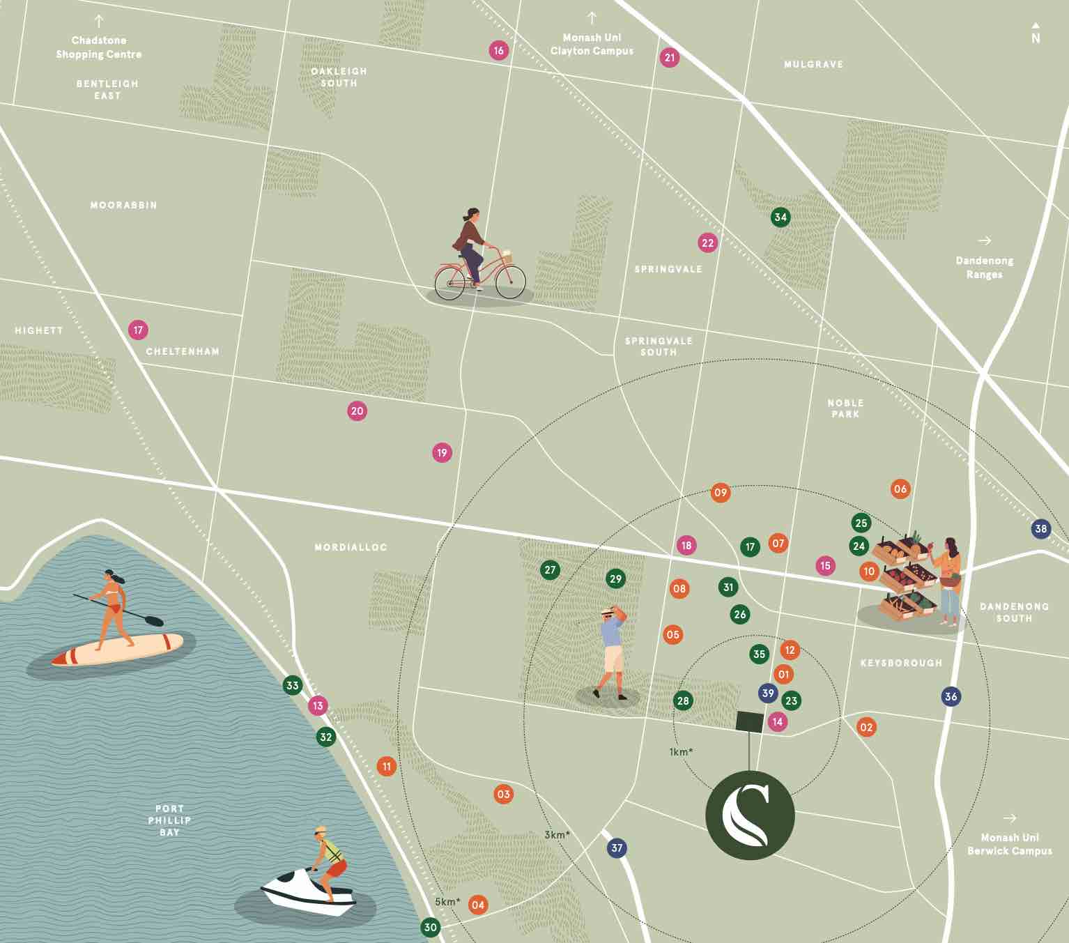 Chapel Park Estate - Keysborough Location map
