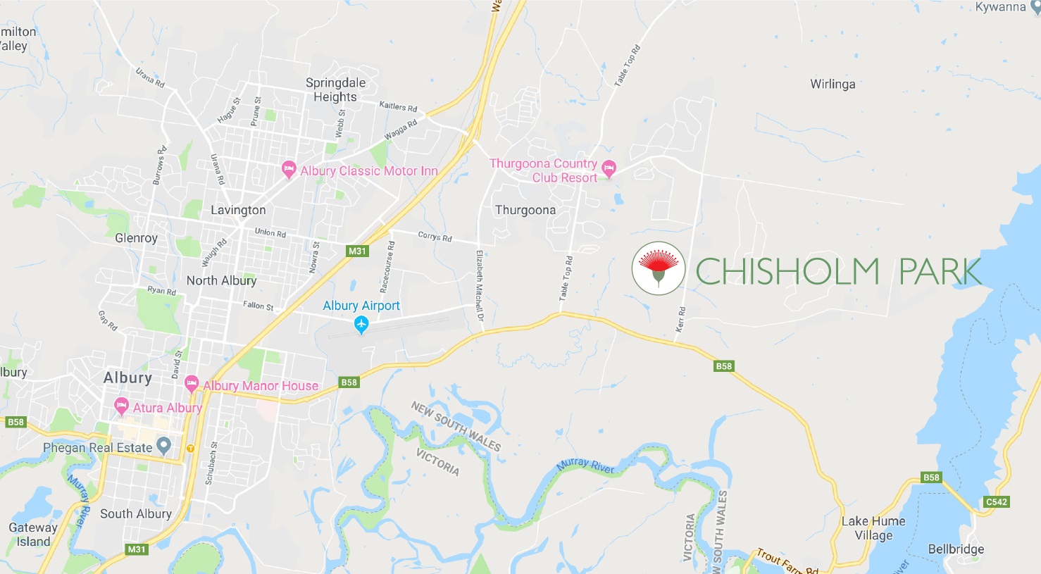 Chisholm Park Estate - Thurgoona Location Map