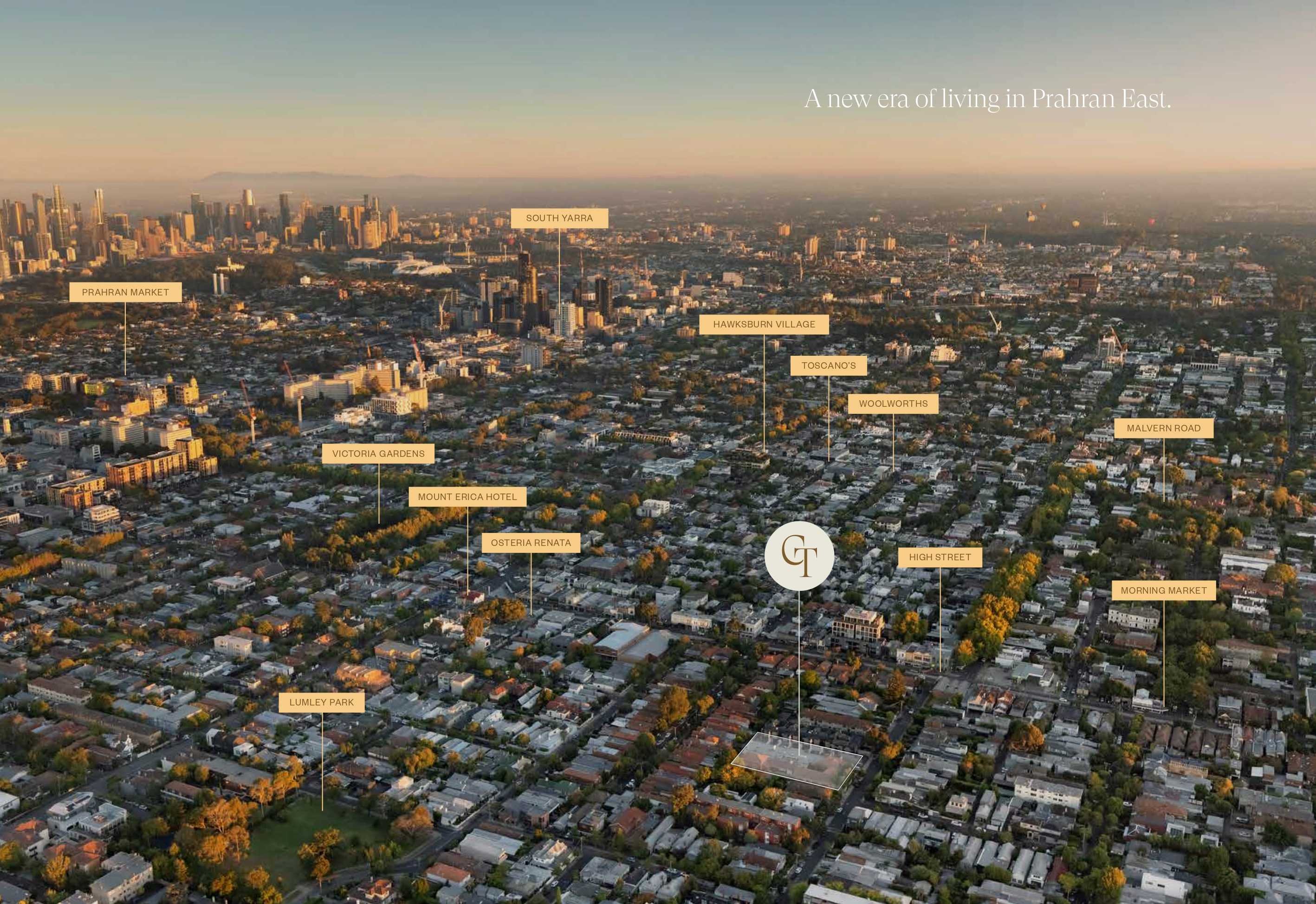 Chomley Terraces - Prahran  Aerial