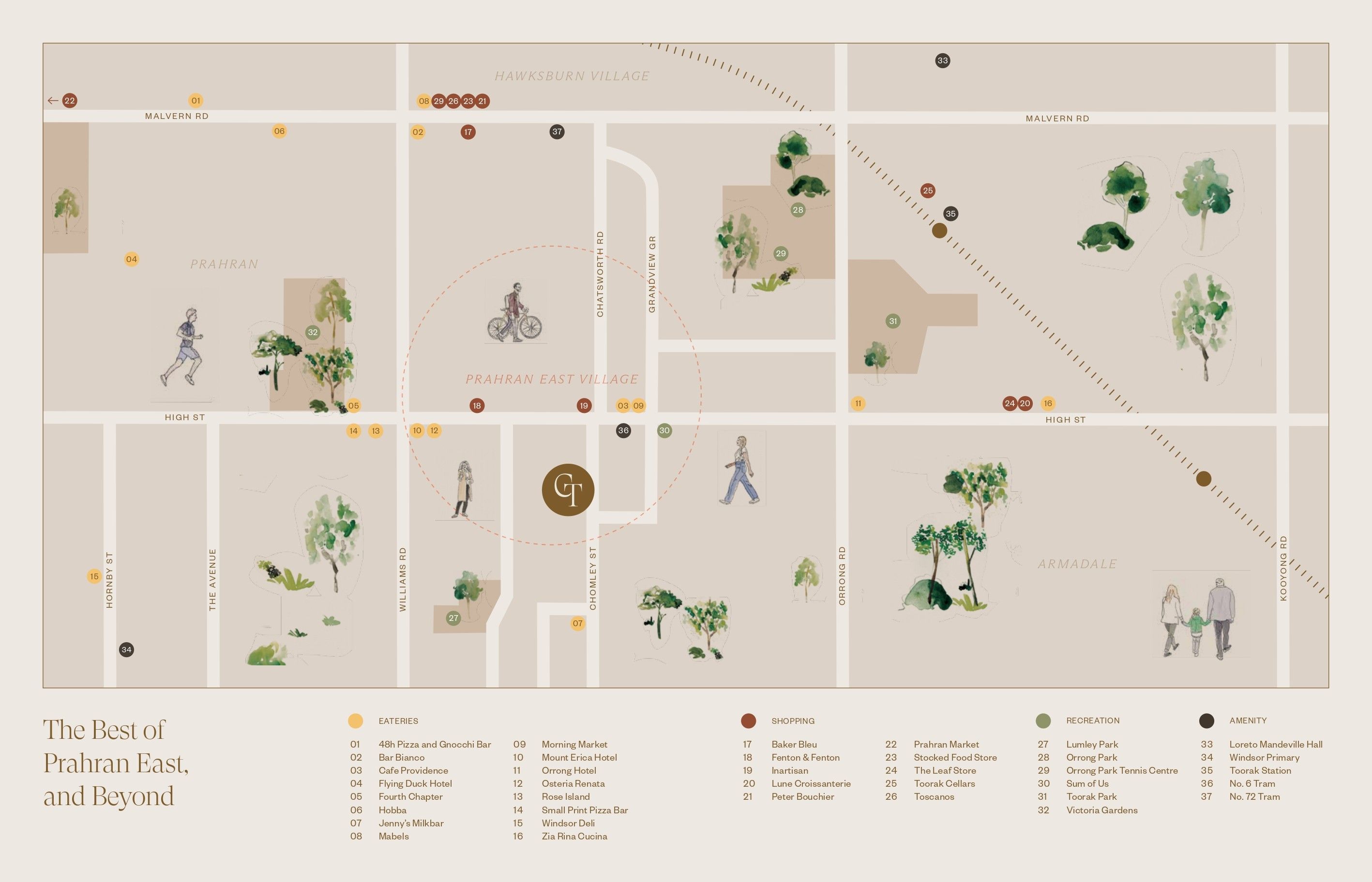 Chomley Terraces - Prahran  Location Map