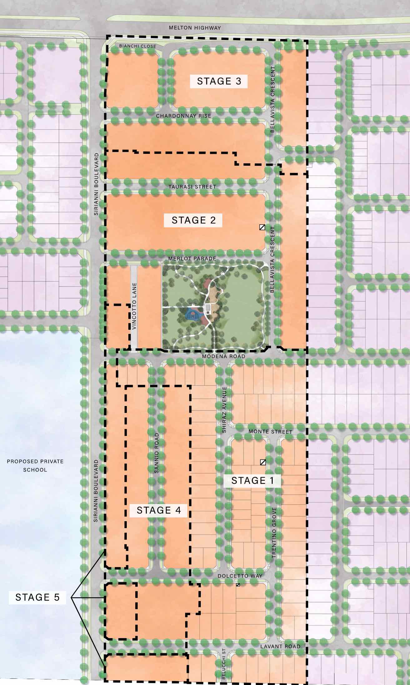 Clara Place Estate - Fraser Ri Masterplan
