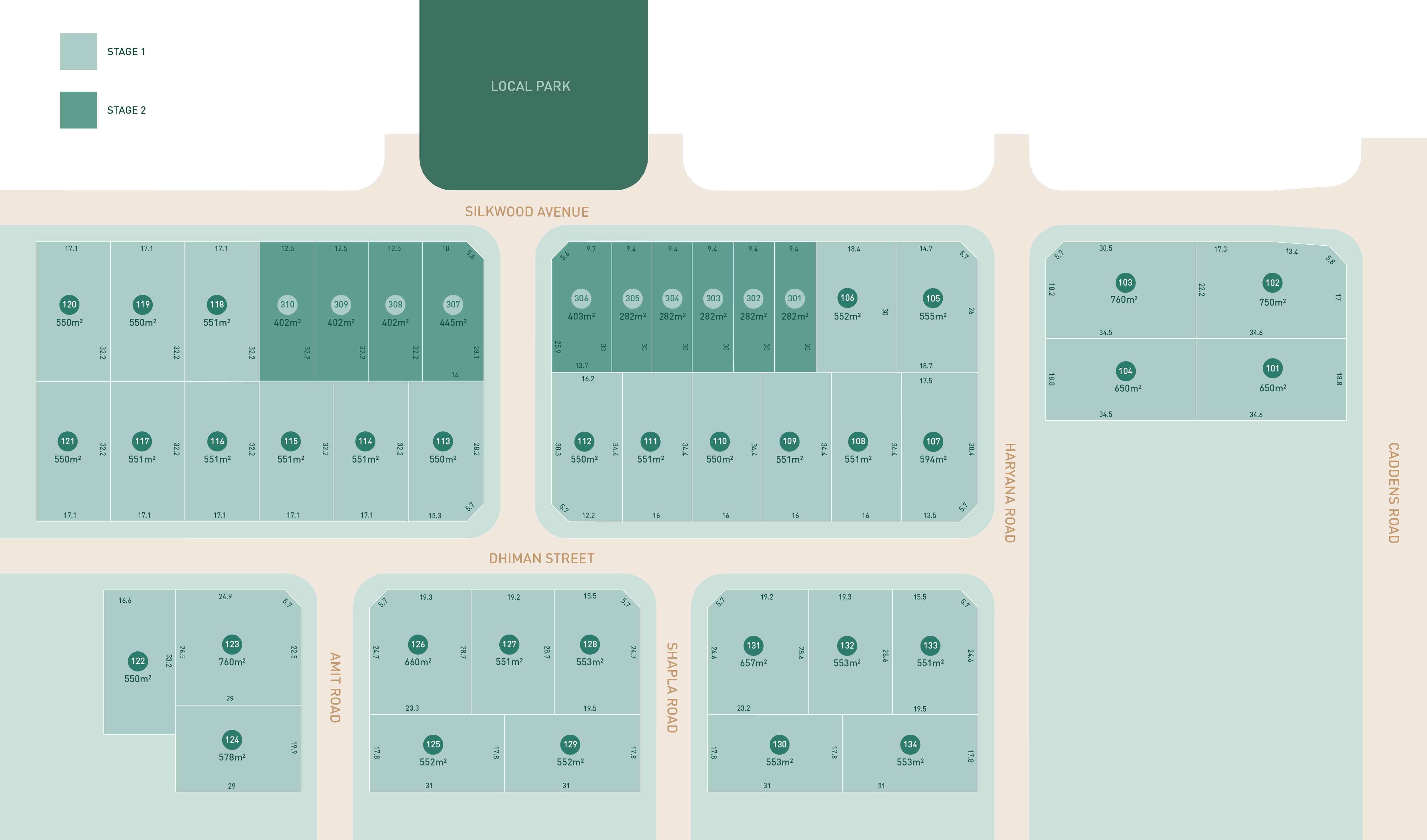 Claremont Meadows Estate - Claremont Meadow Release Map