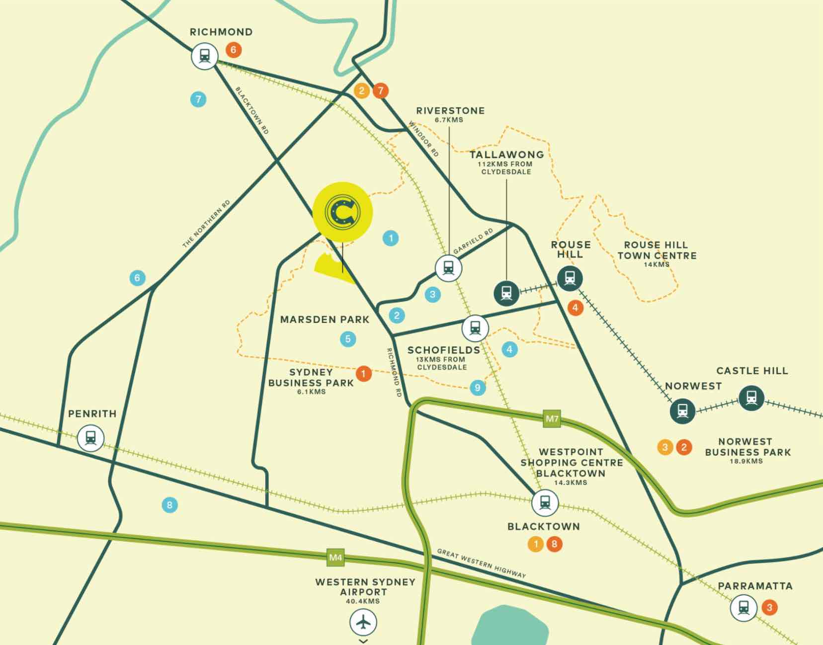 Clydesdale Estate - Marsde Location Map
