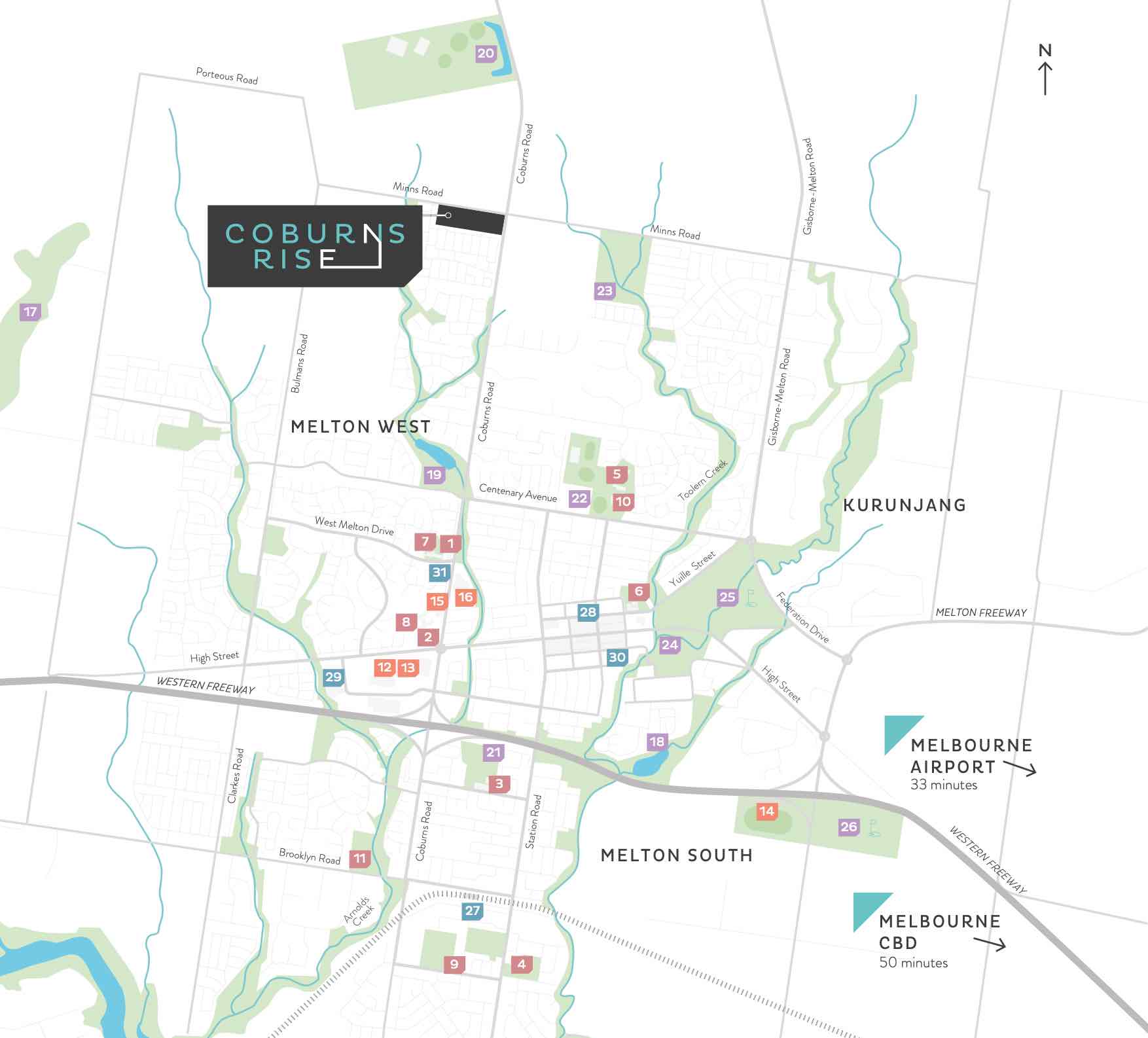 Coburns Rise Harkness Location map