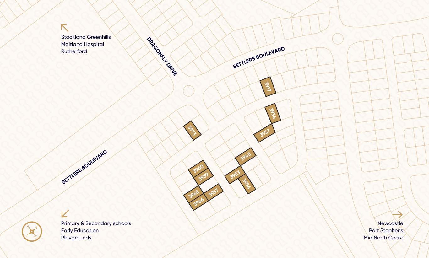 Complete by McDonald Jones Homes at Waterford Estate - Chisholm Location Map