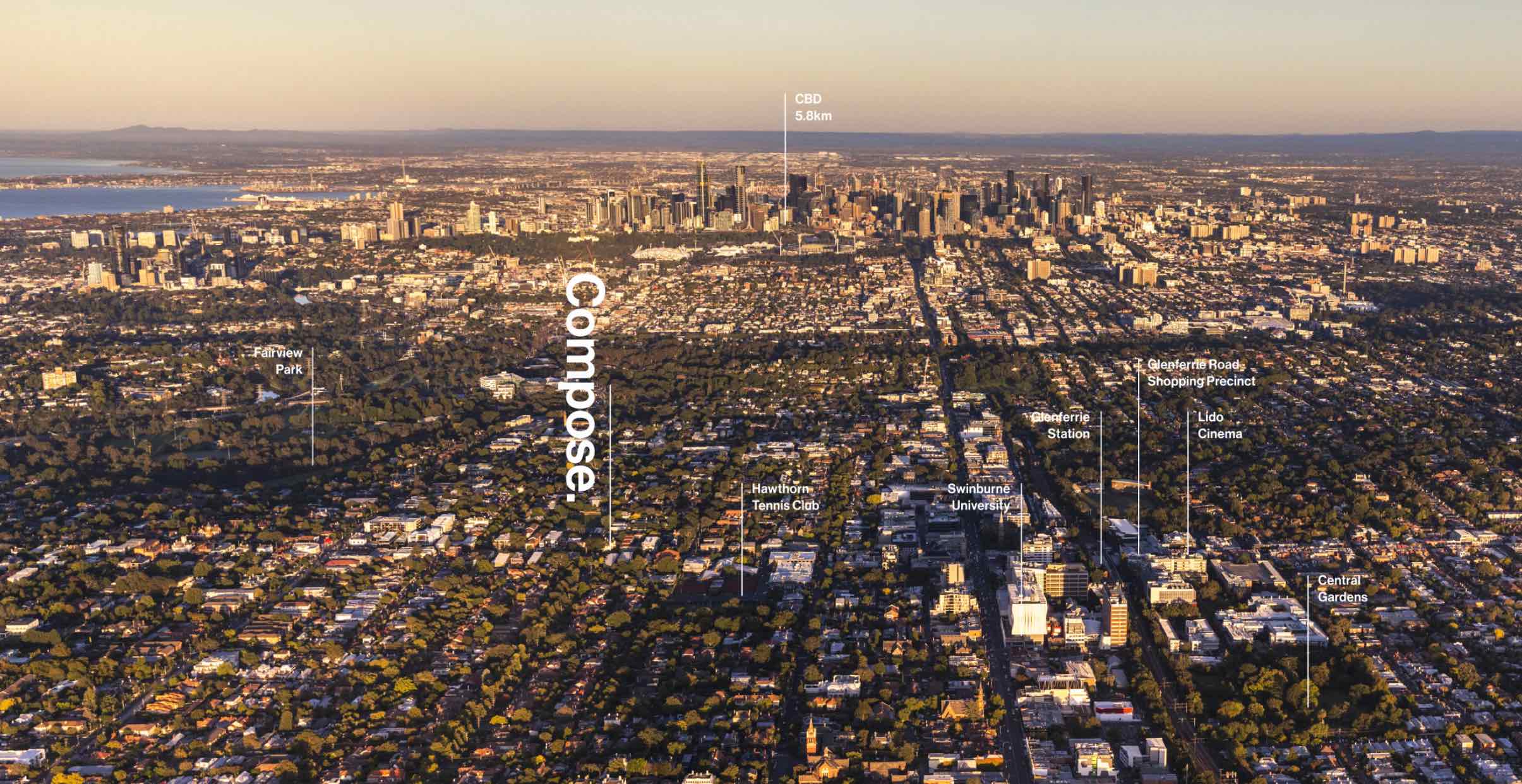 Compose Estate - Hawthorn Aerial