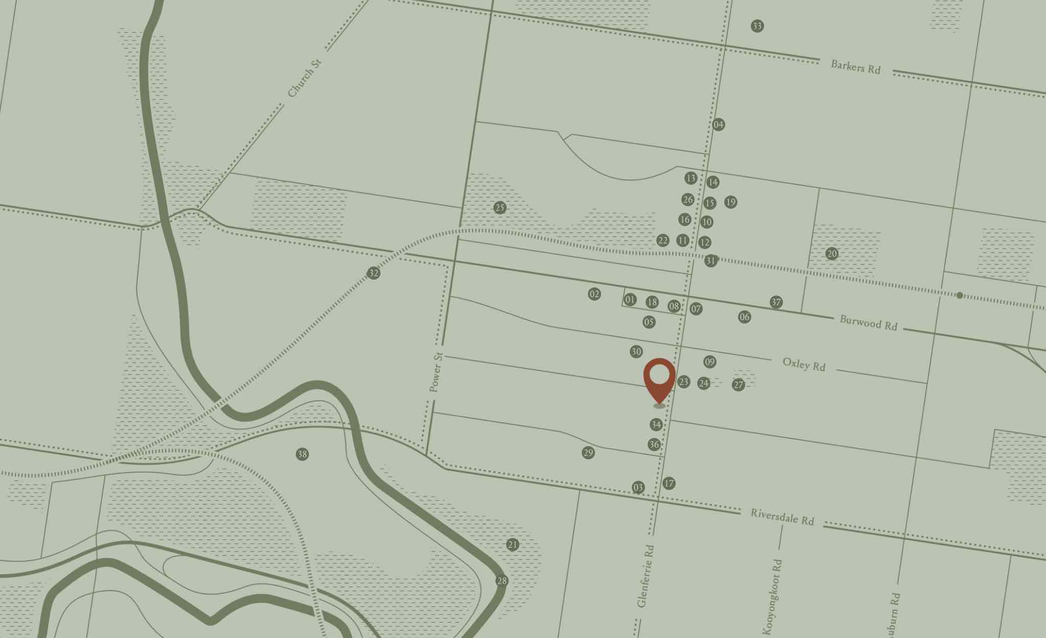 Compose Estate - Hawthorn Location map