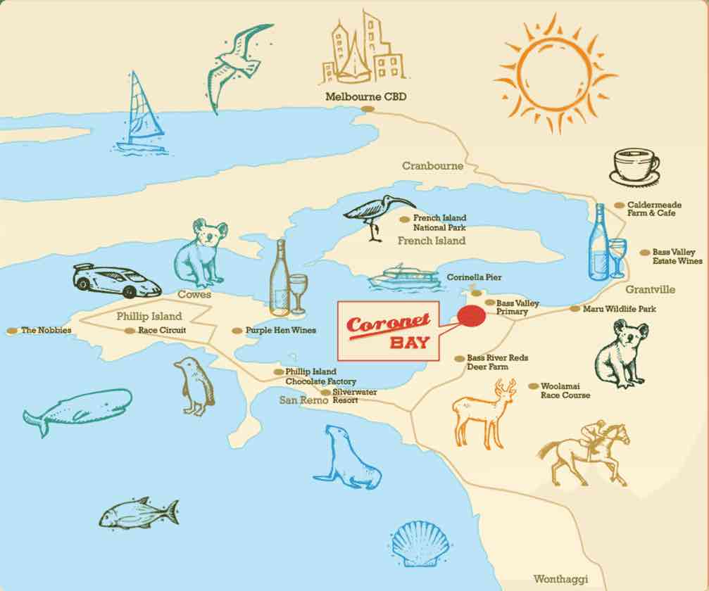 Coronet Bay Estate - Coronet Bay Location m Location Map