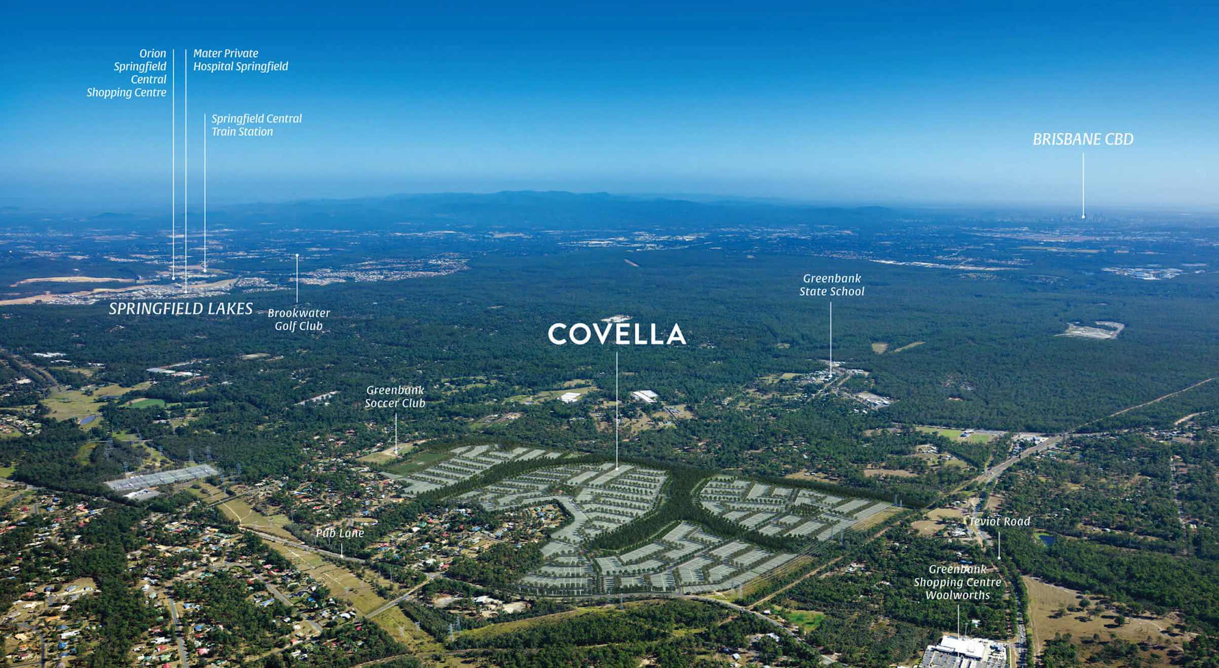 Covella Estate - Greenbank Aerial