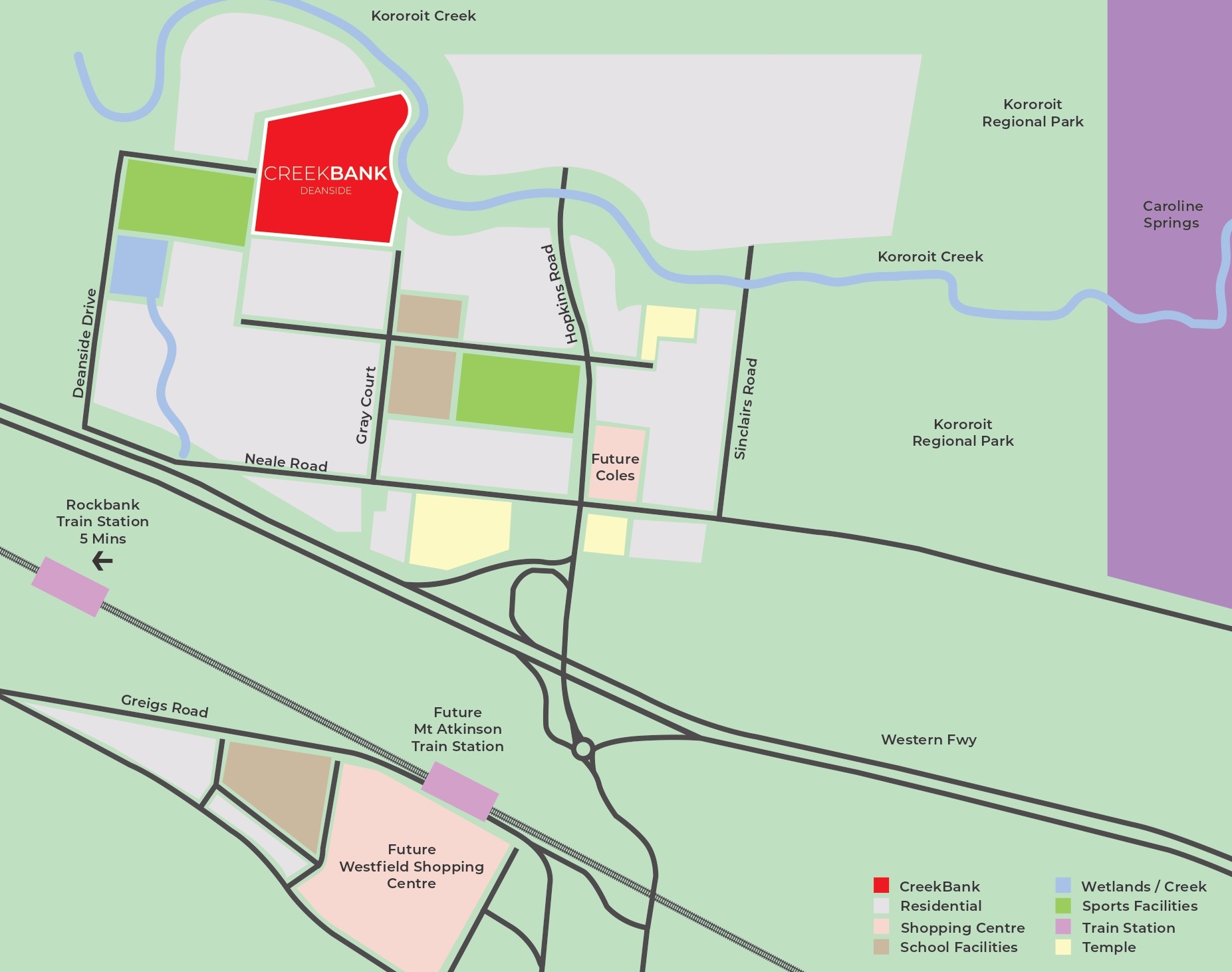 Creekbank Estate - Deanside Location Map